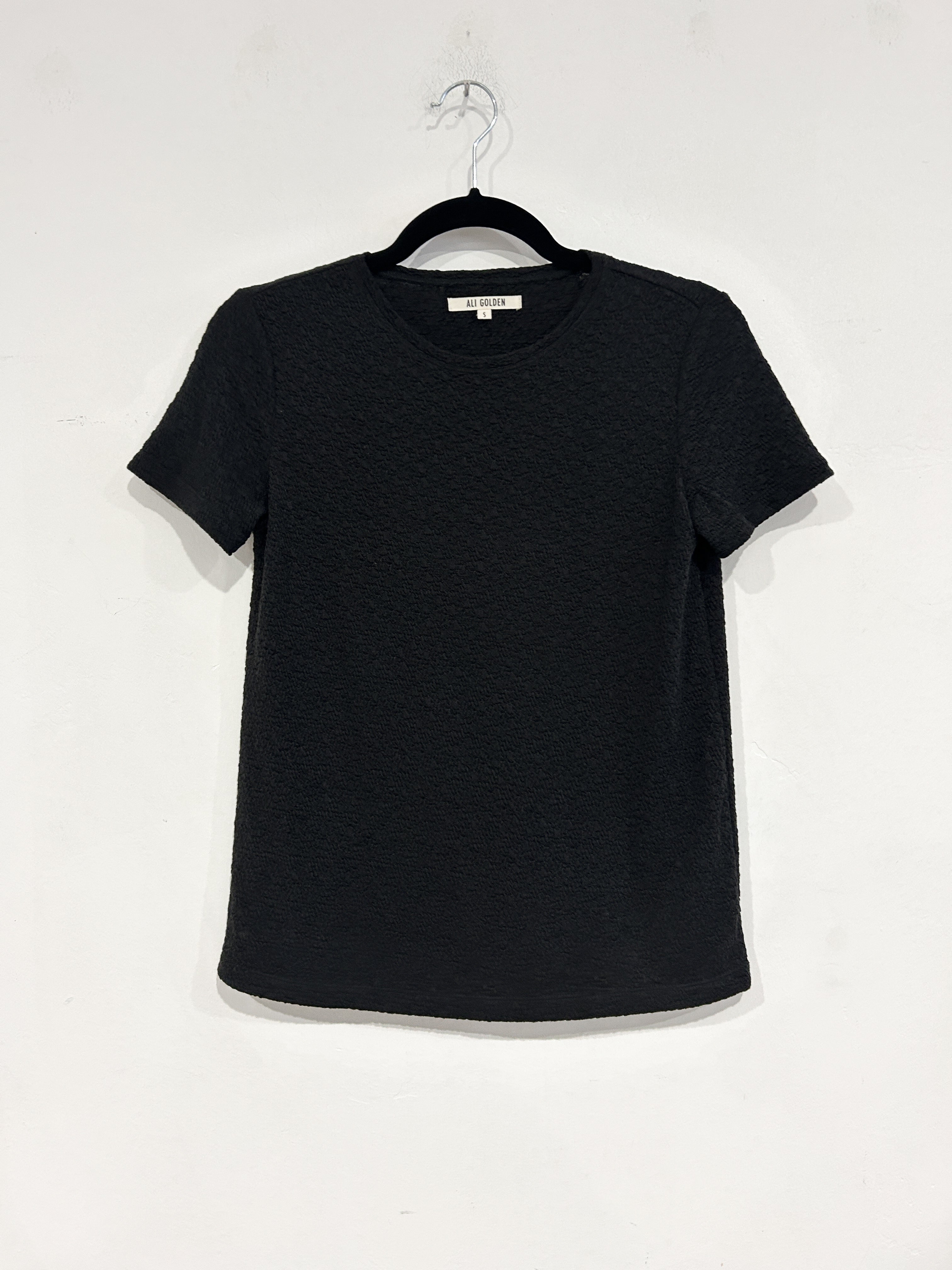 SAMPLE - TEXTURED T-SHIRT - BLACK