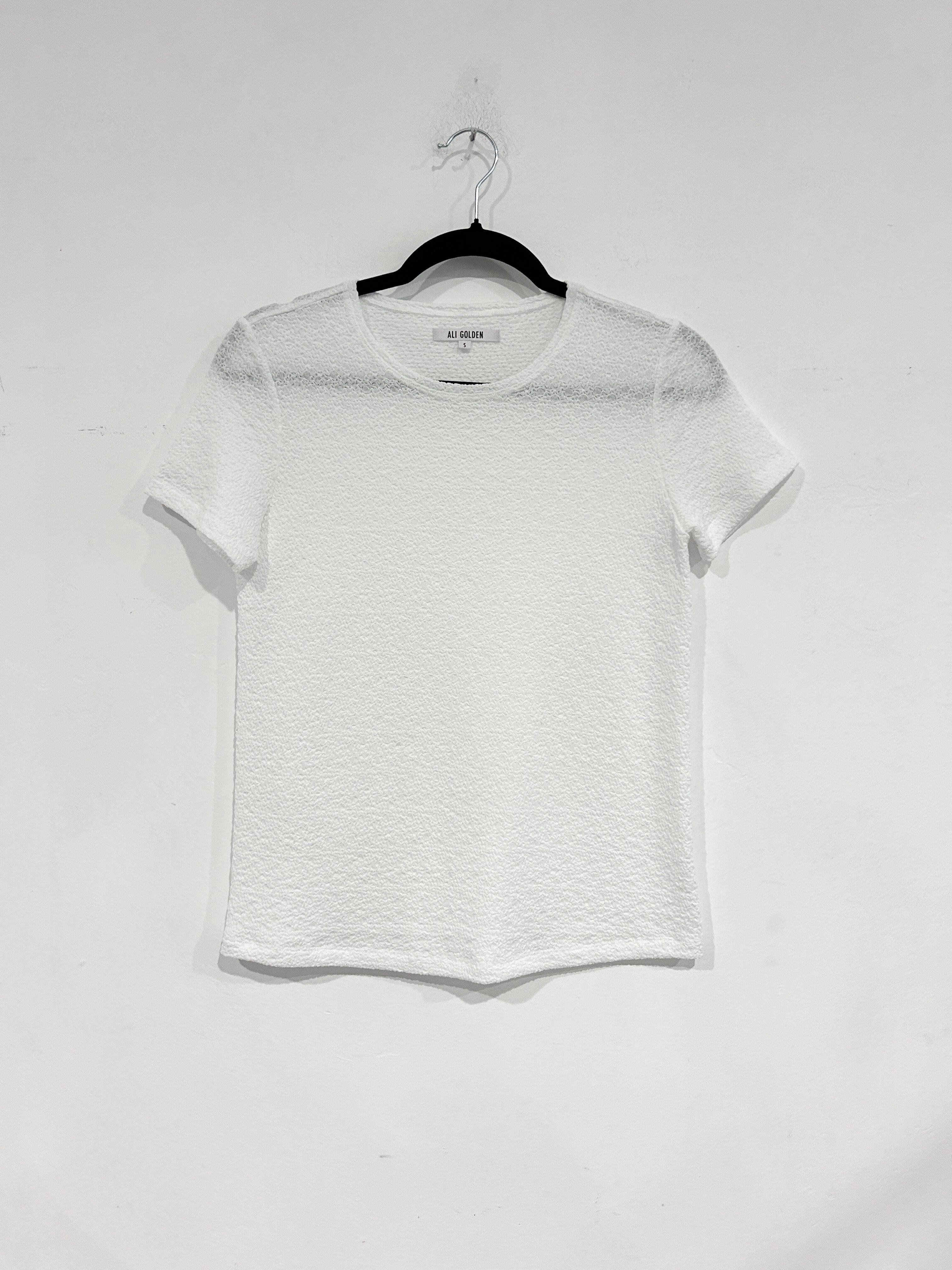 SAMPLE - TEXTURED T-SHIRT - WHITE