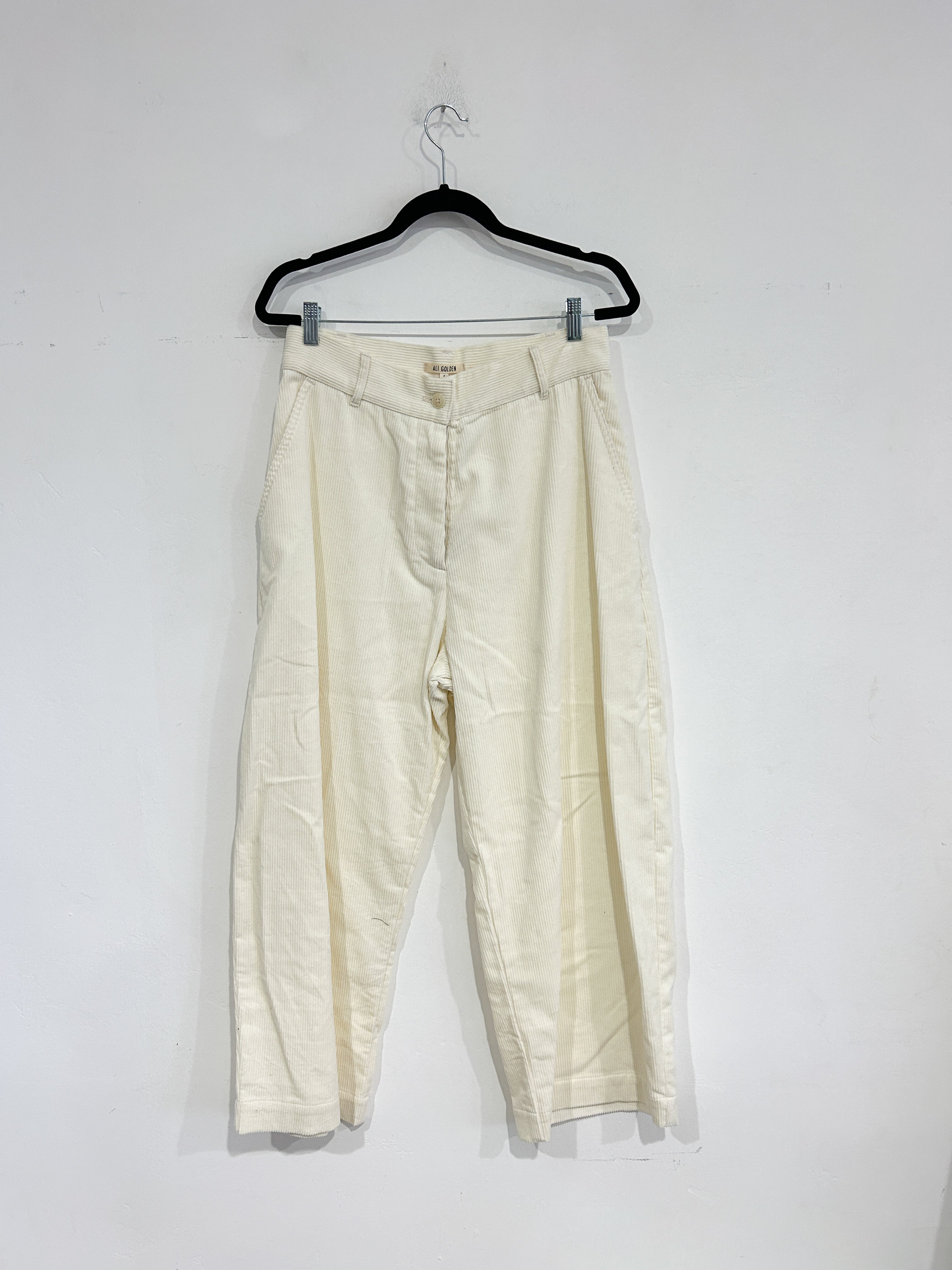 SAMPLE - LOOSE BARREL PANT - WHITE CORDUROY