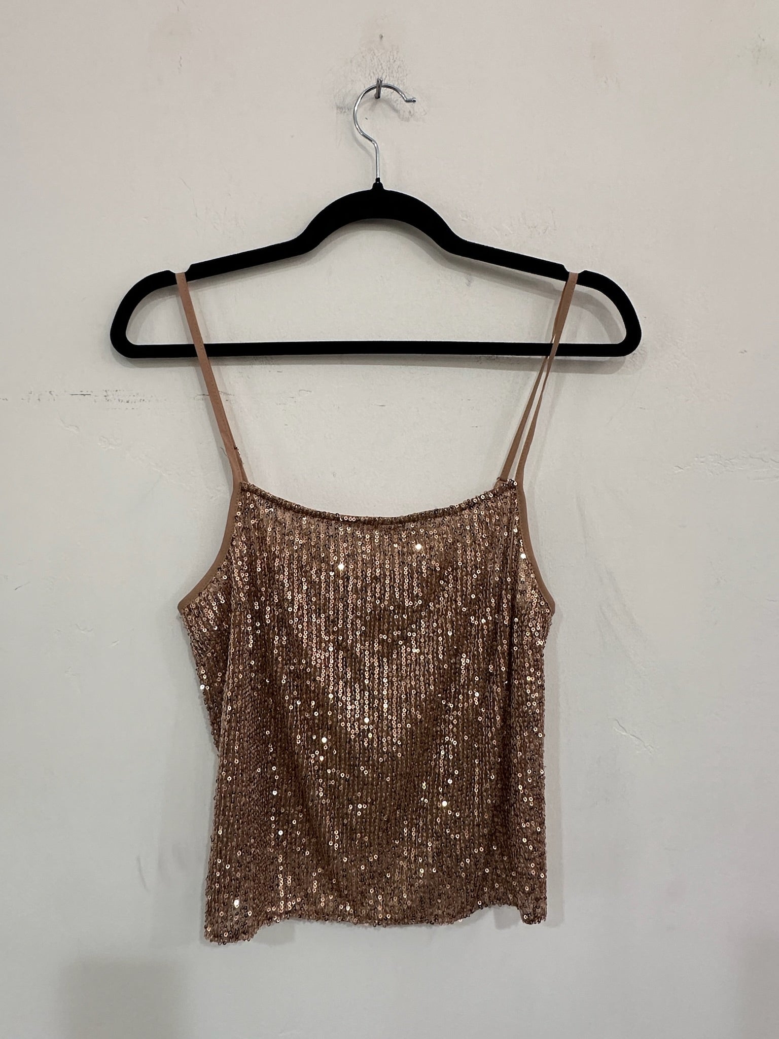 SAMPLE - SLIP TOP - TAUPE SEQUINS