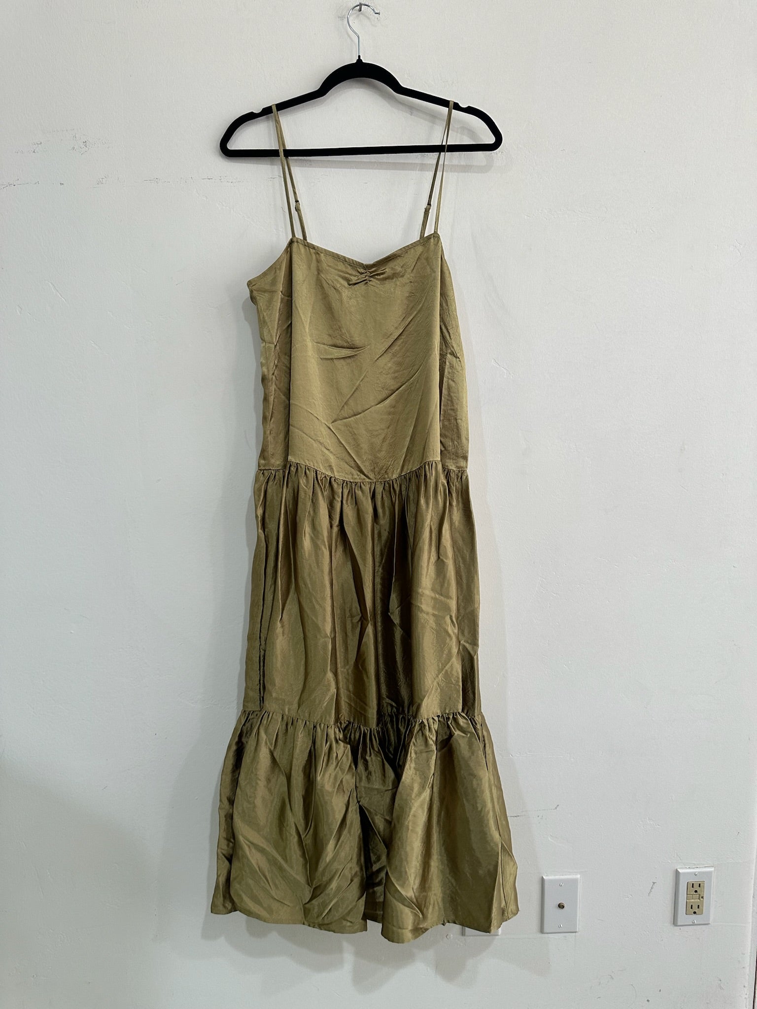 SAMPLE - TIERED TANK DRESS - OLIVE
