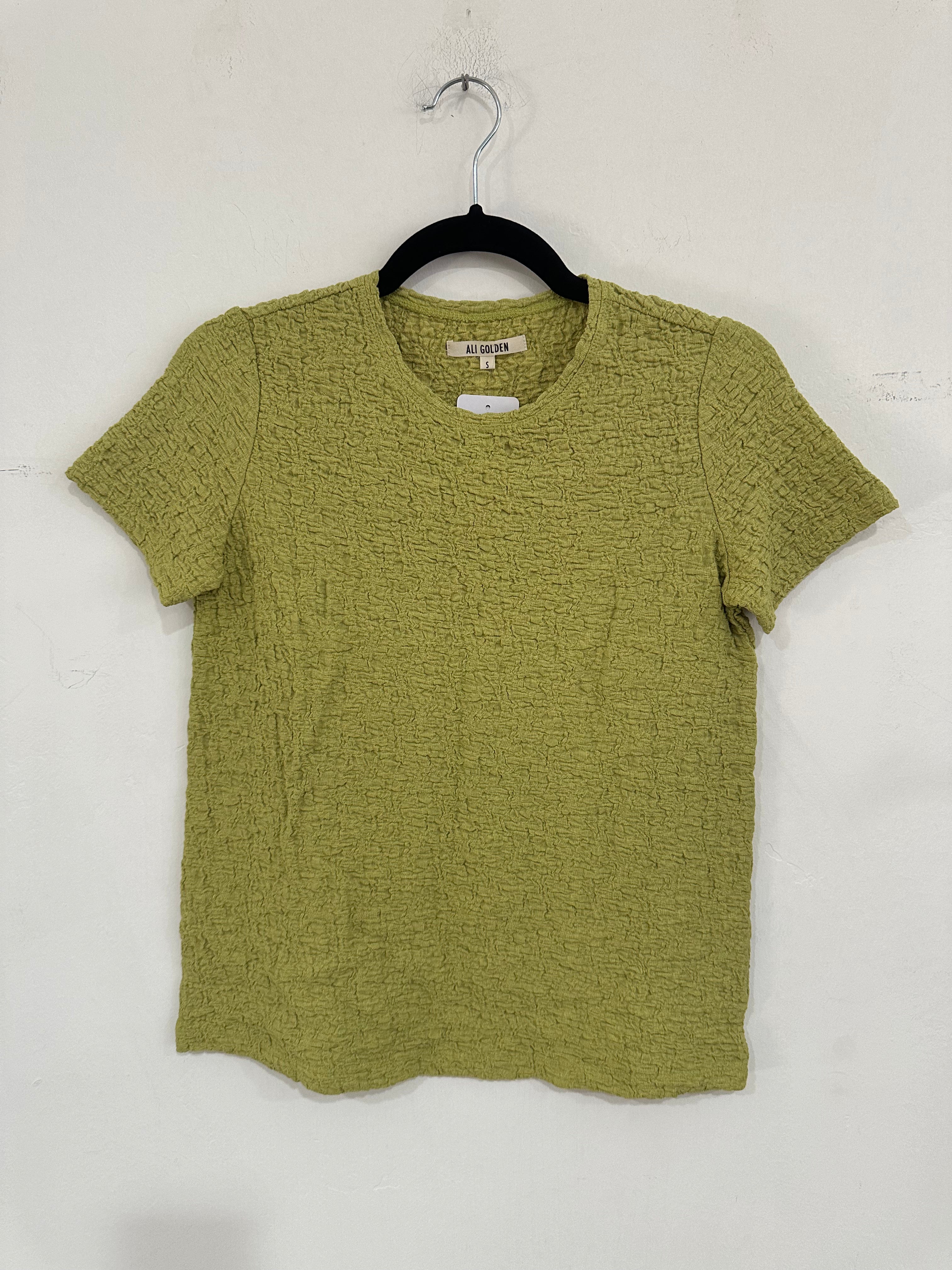 SAMPLE - TEXTURED T SHIRT - FADED LIME