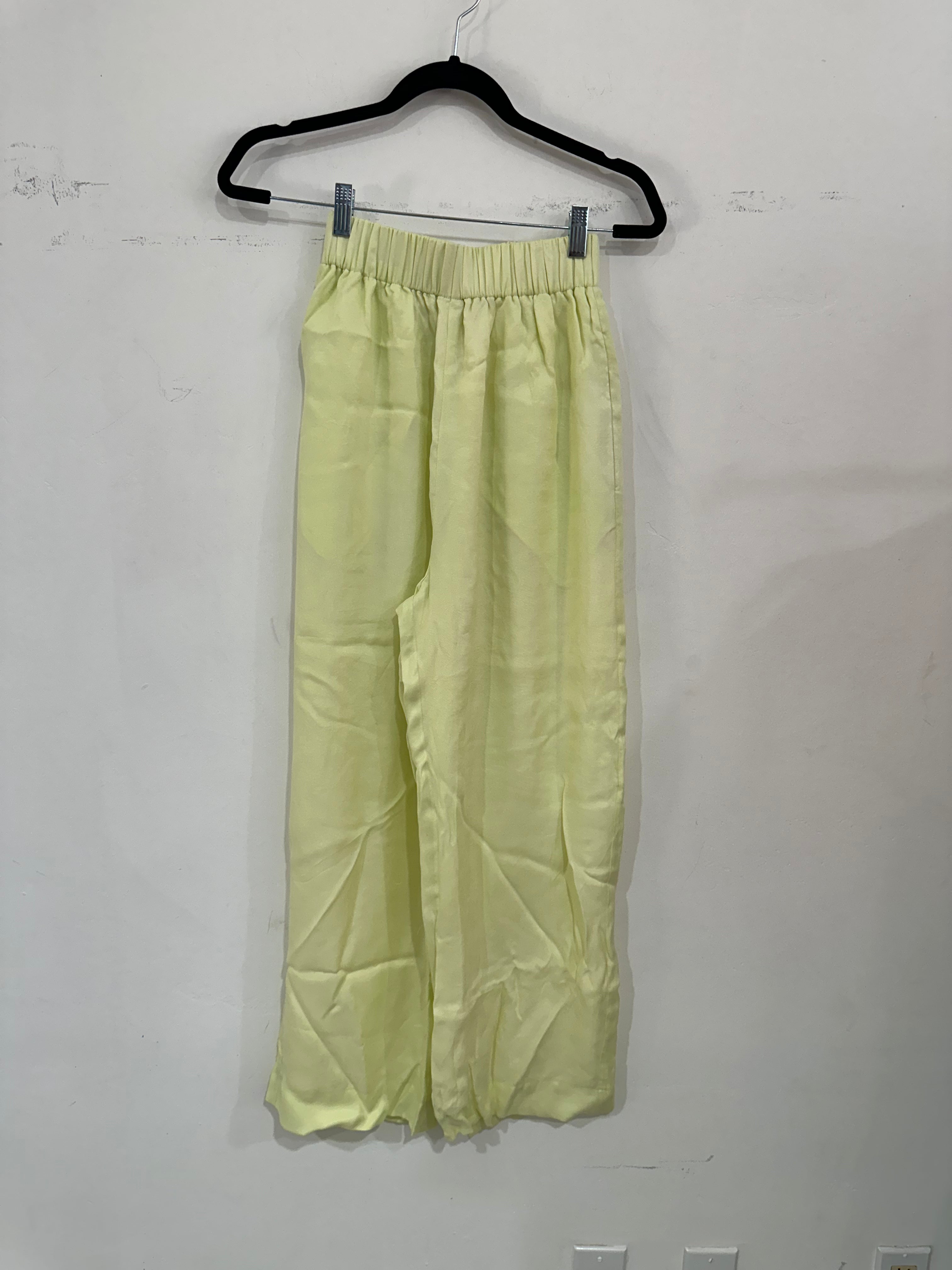 SAMPLE - STRAIGHT LEG ELASTIC PANTS - LEMON