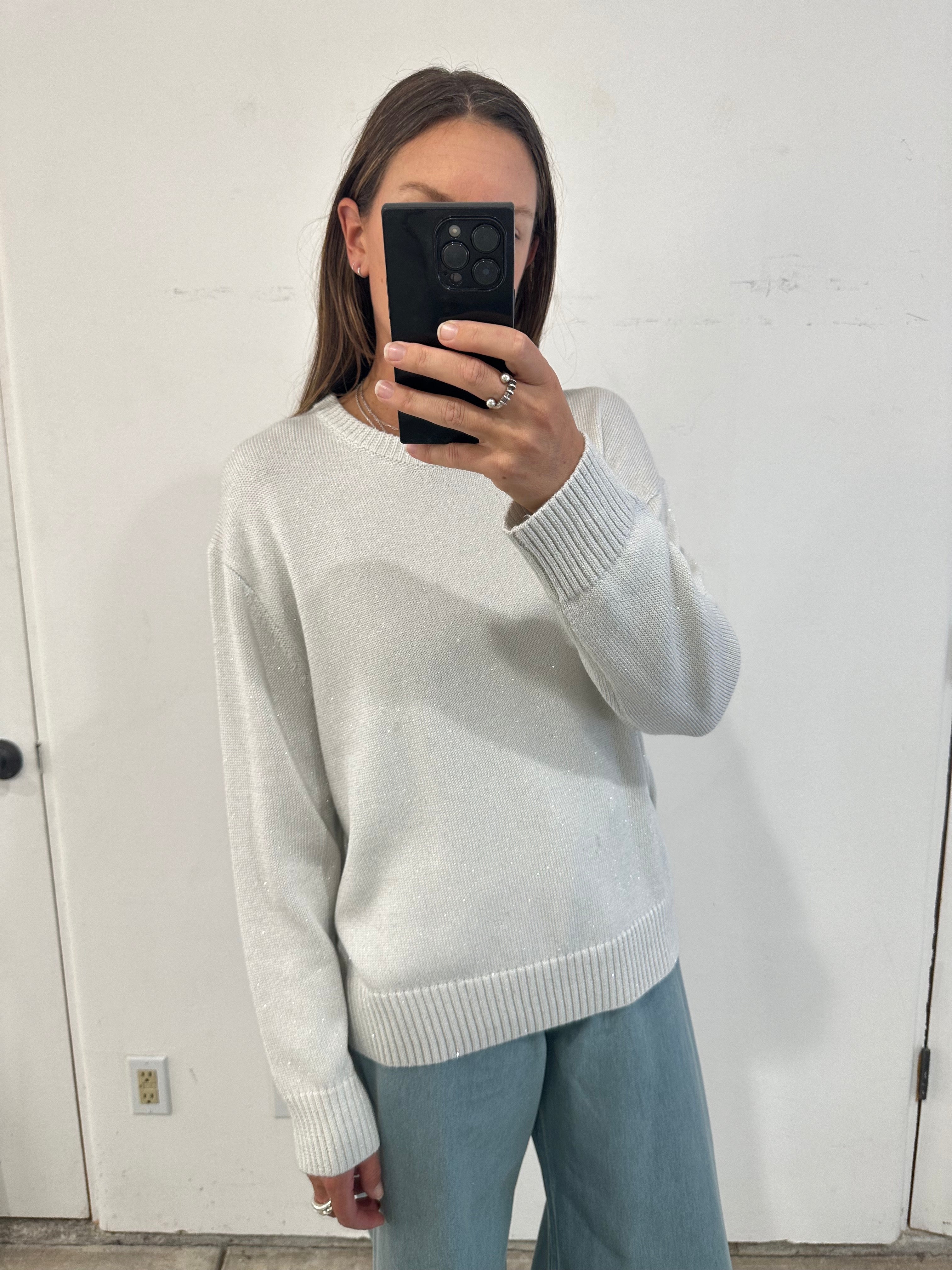 SAMPLE - OVERSIZED PULLOVER - GLITTER GREY