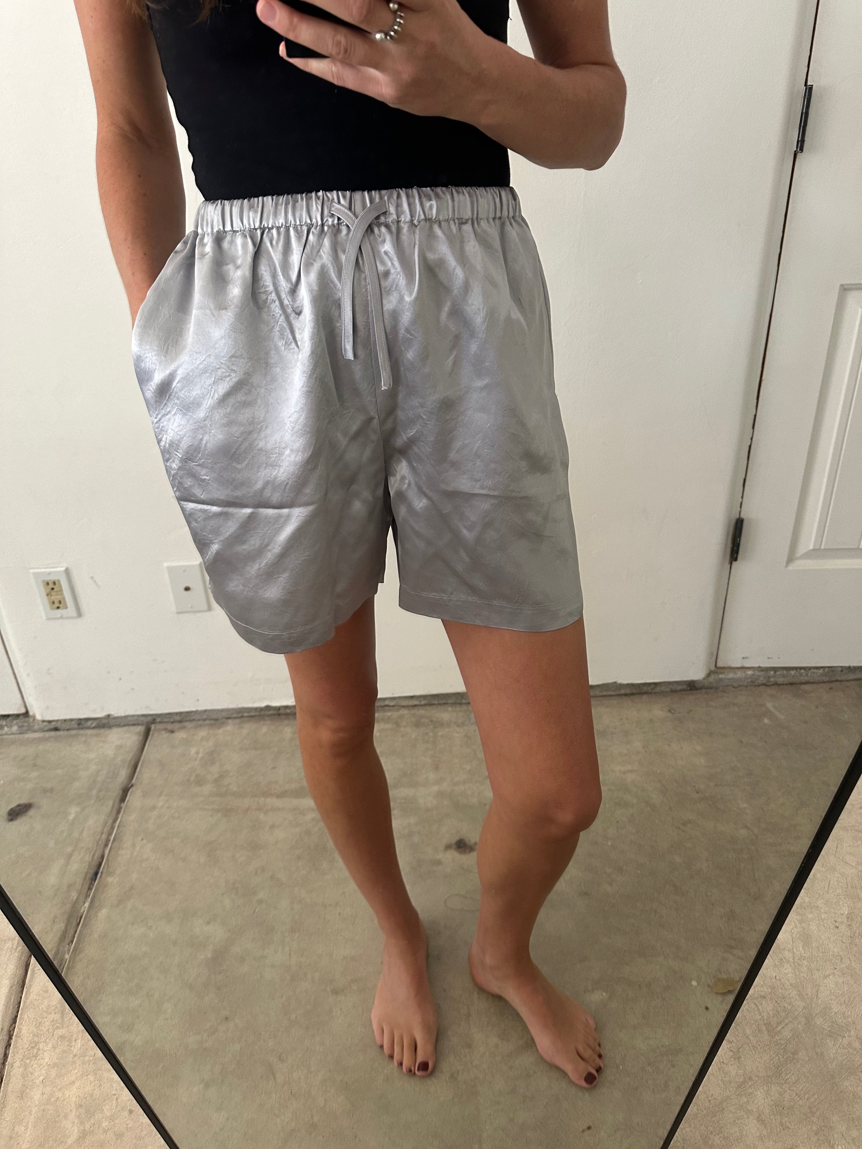 SAMPLE - DRAWSTRING SHORTS - SILVER