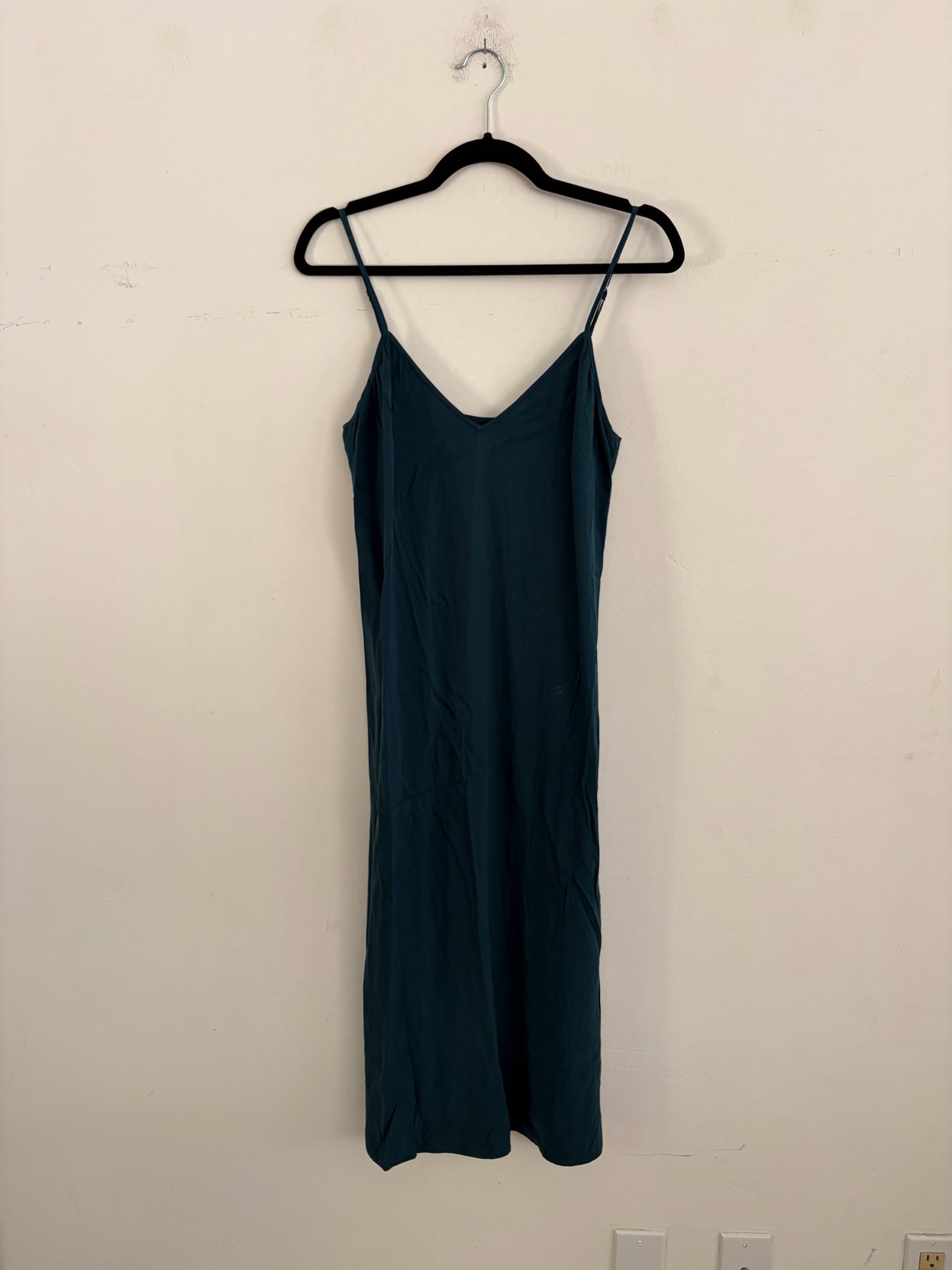 SAMPLE - SLIP DRESS - TEAL (WITH A STAIN ON IT)