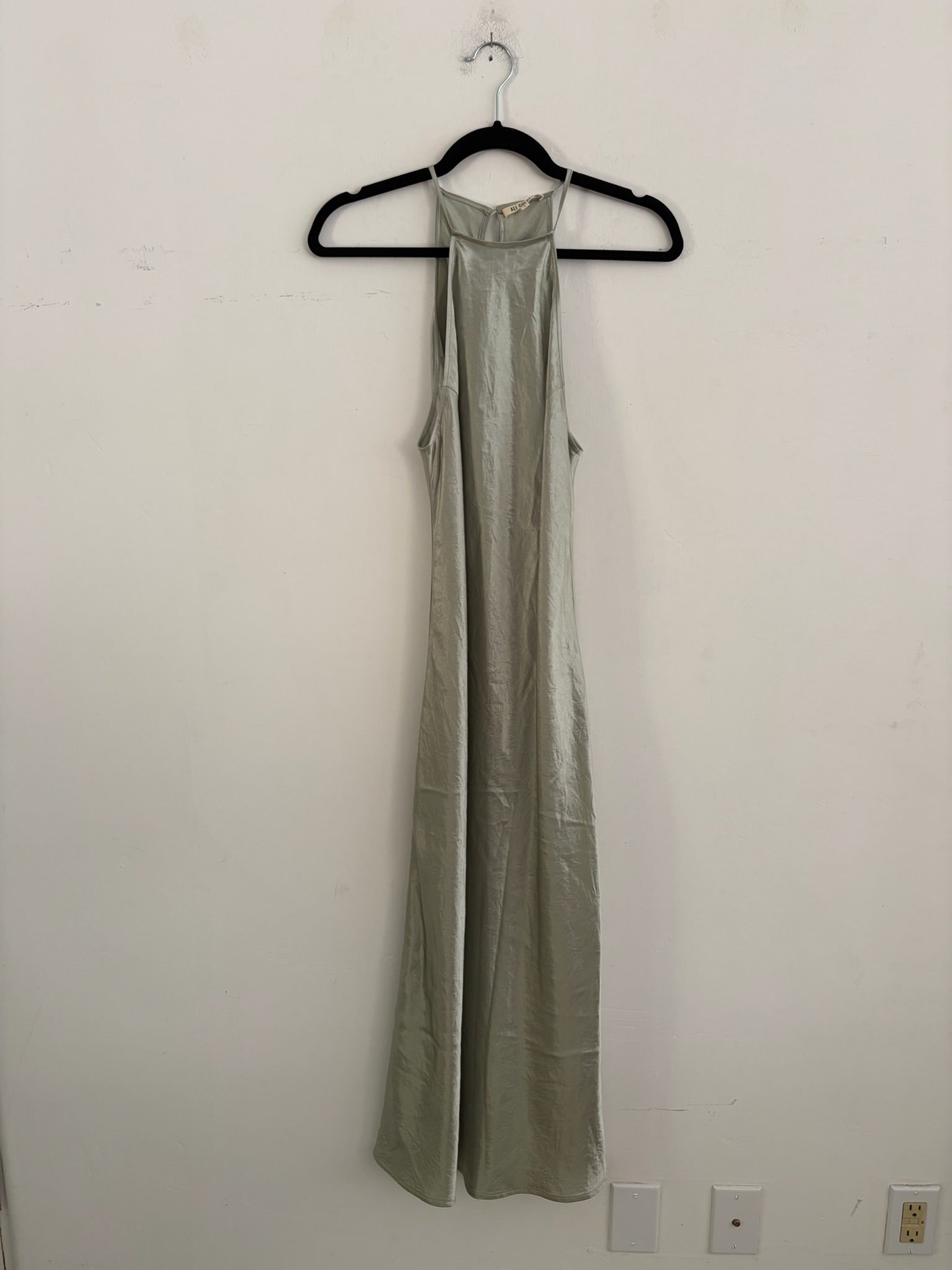 SAMPLE - HIGH NECK BIAS DRESS - SAGE