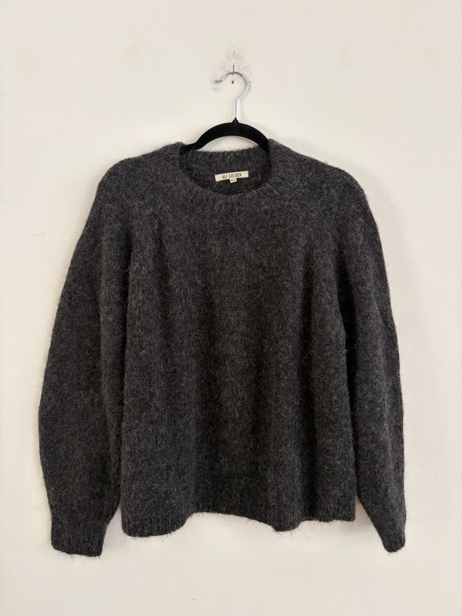 SAMPLE - MOHAIR RELAXED PULLOVER - CHARCOAL