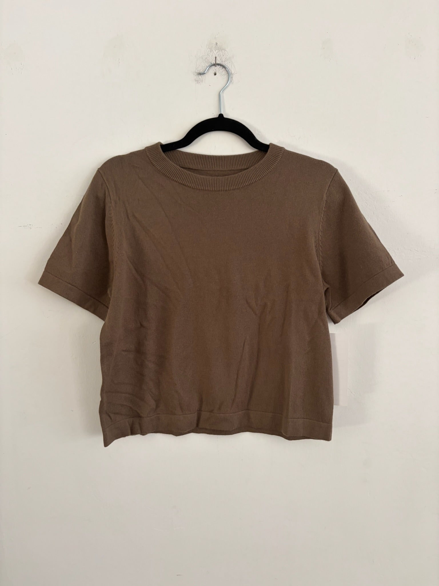 SAMPLE - KNIT T-SHIRT - DARK TAUPE