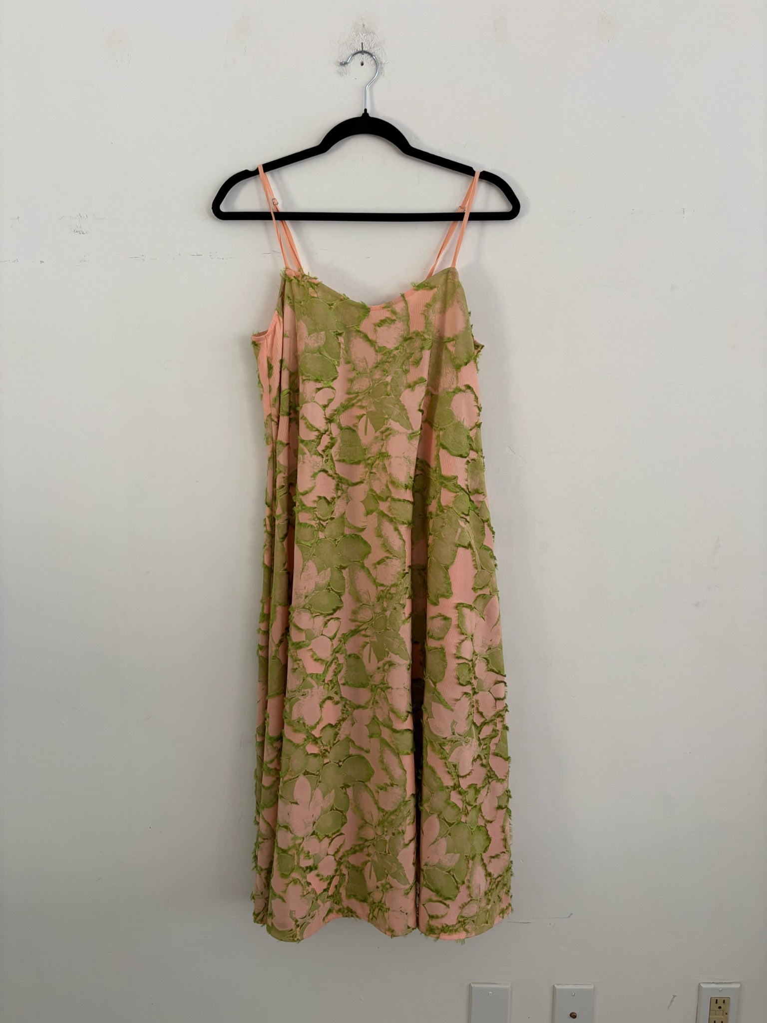 SAMPLE - FULL HEM DRESS- PINK/LIME FLOWER