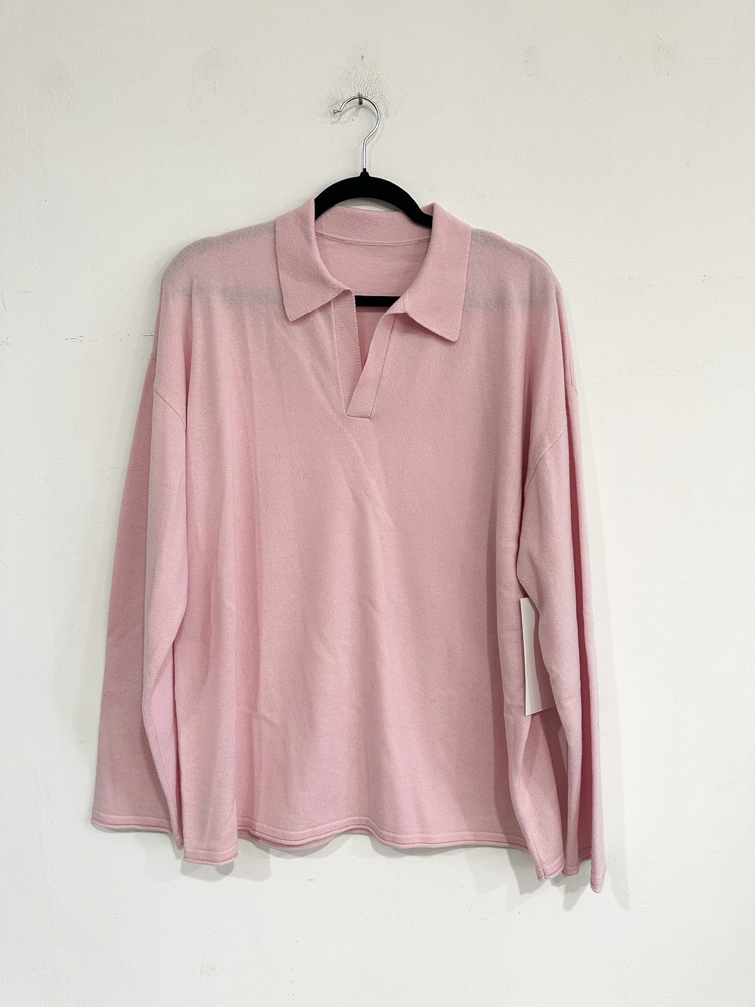 SAMPLE - OVERSIZED COLLARED PULLOVER - PINK