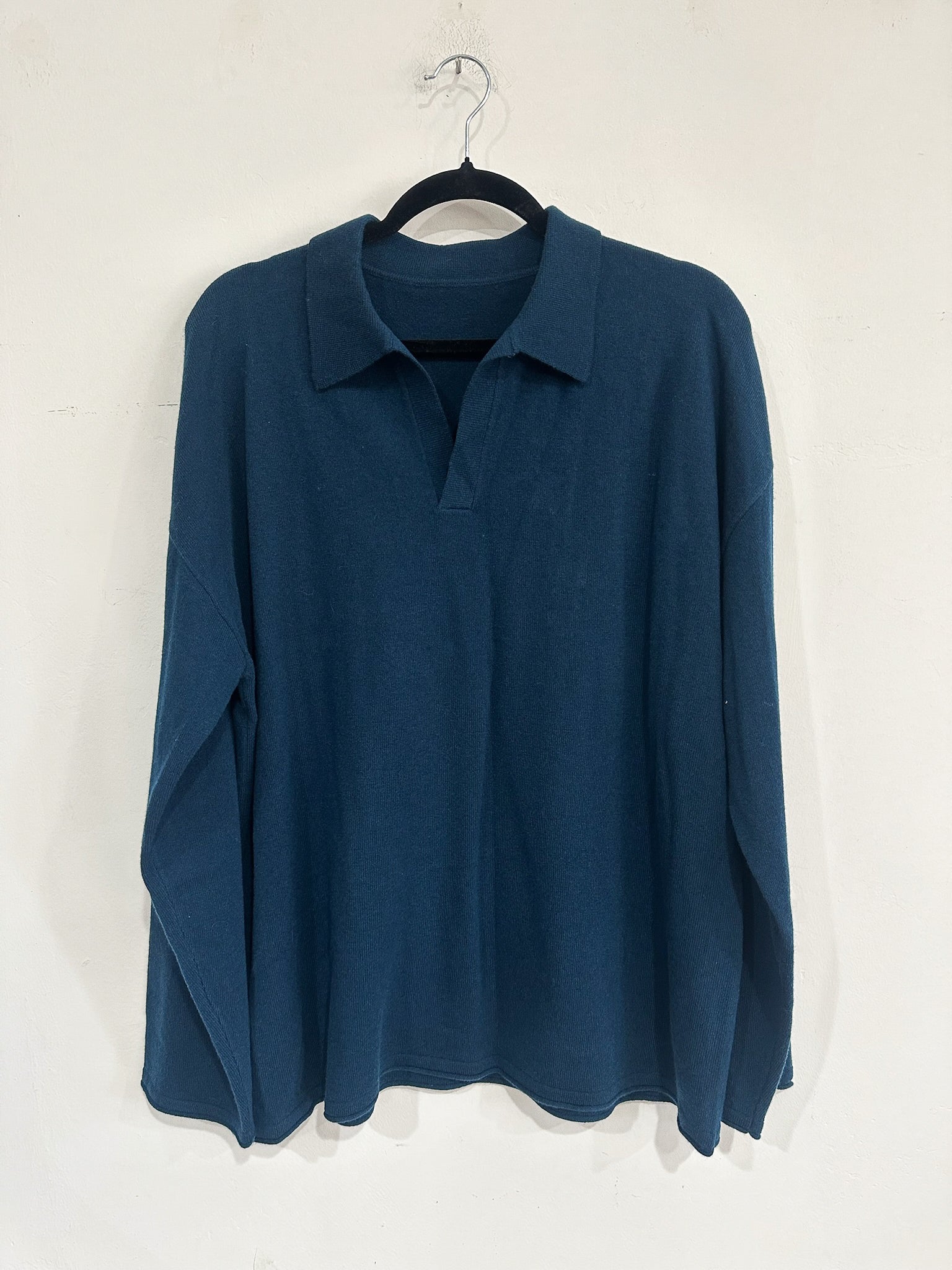 SAMPLE - OVERSIZED COLLARED PULLOVER - DEEP TEAL