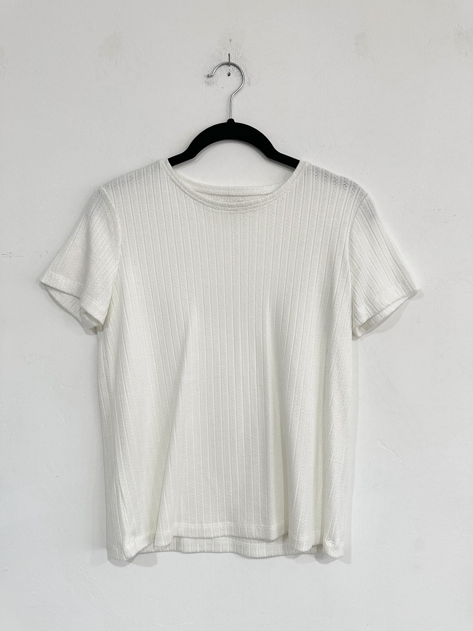 SAMPLE - POINTELLE T-SHIRT - WHITE