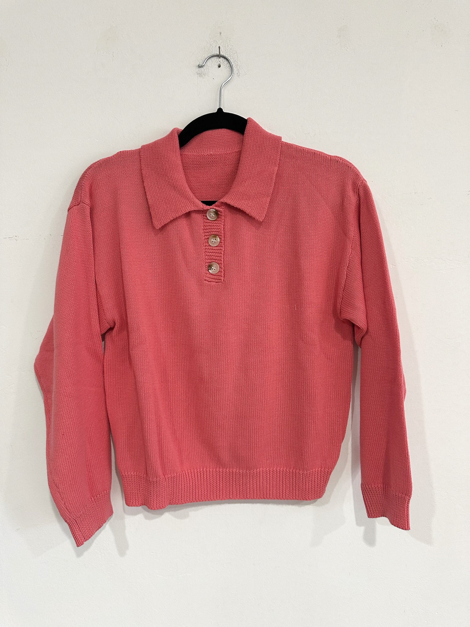 SAMPLE - POLO PULLOVER - RASPBERRY