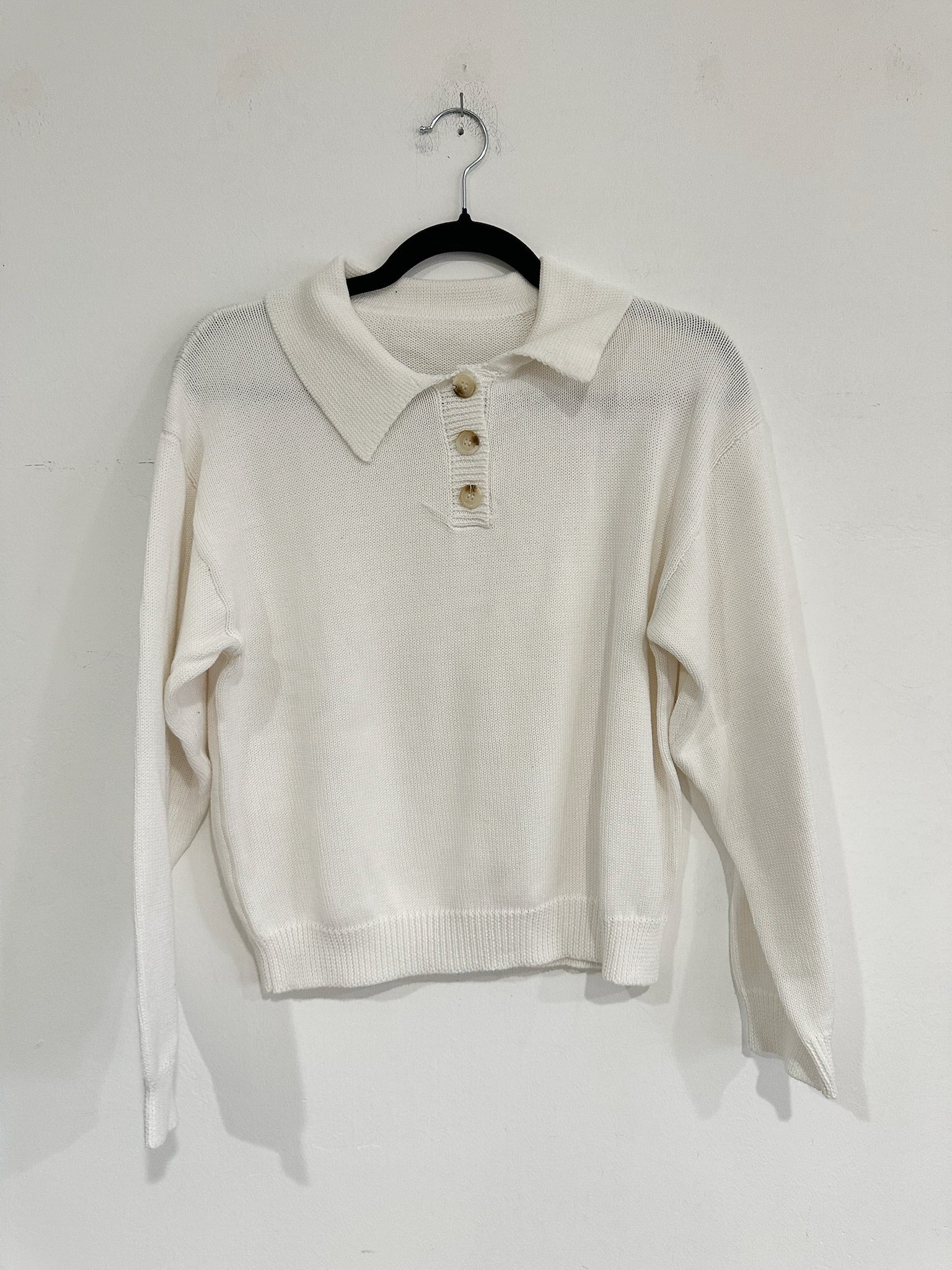 SAMPLE - POLO PULLOVER - BONE