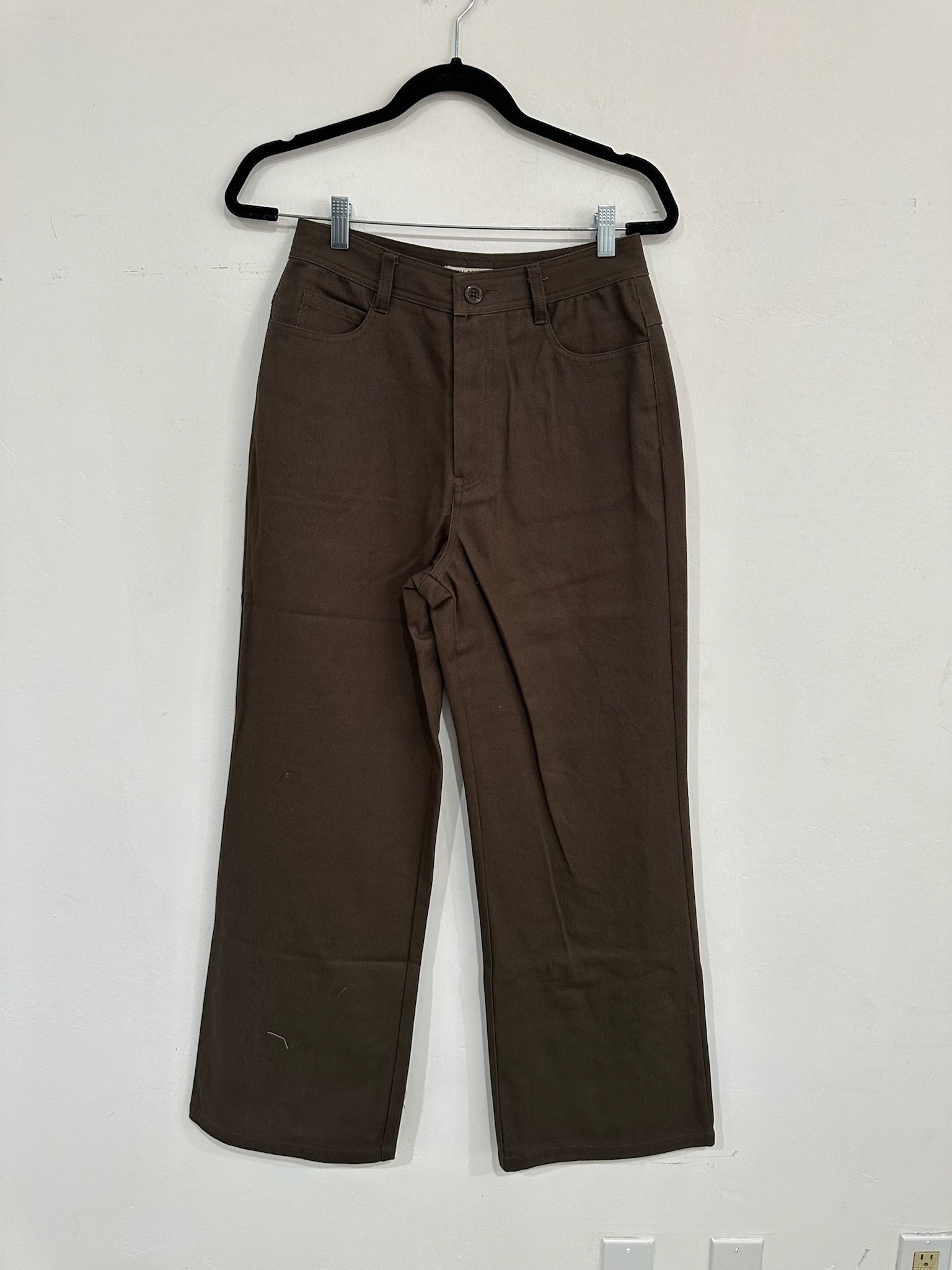 SAMPLE - COTTON CANVAS FITTED PANT - DARK TAUPE