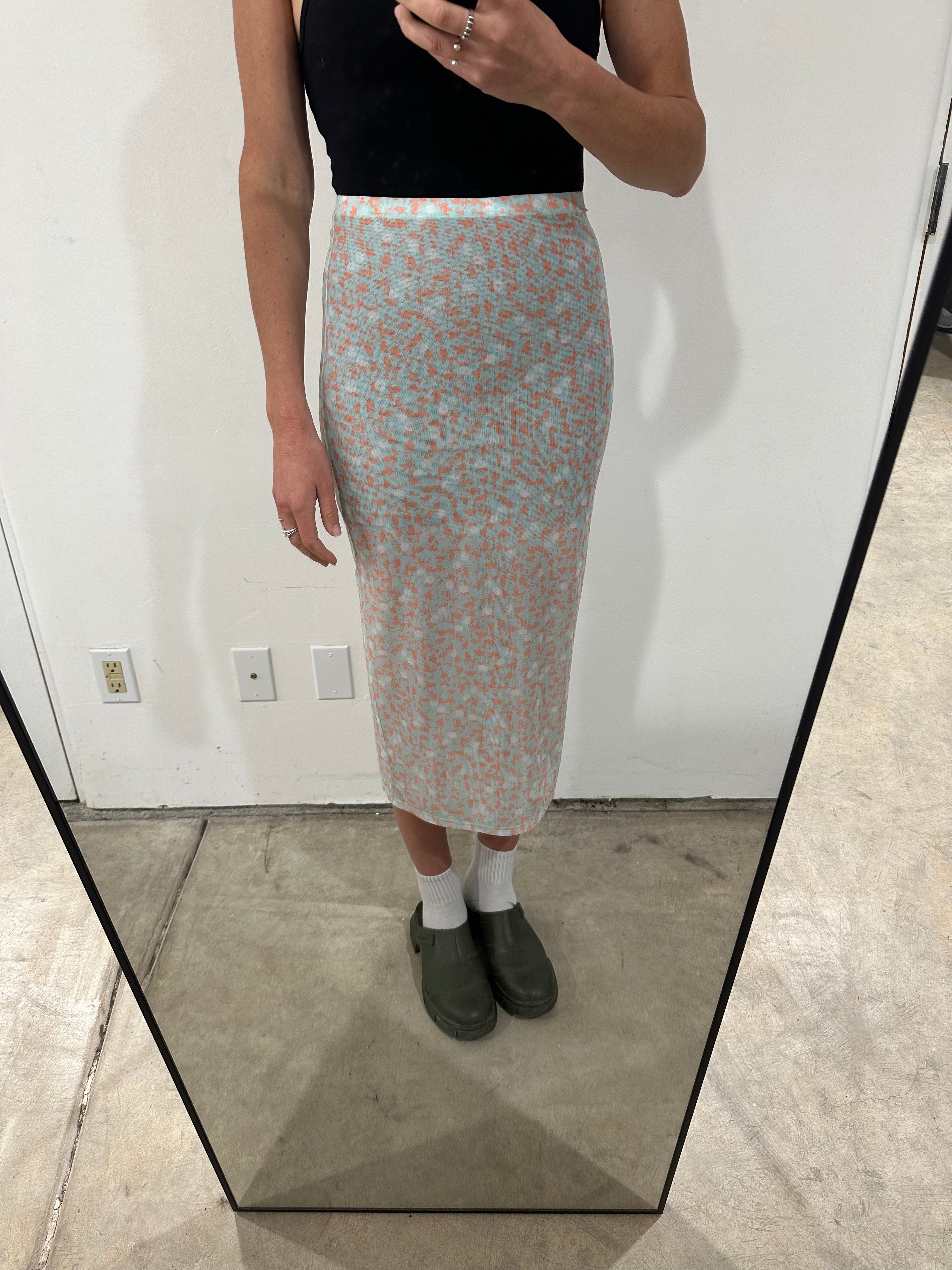 SAMPLE - MESH PENCIL SKIRT - BLUE