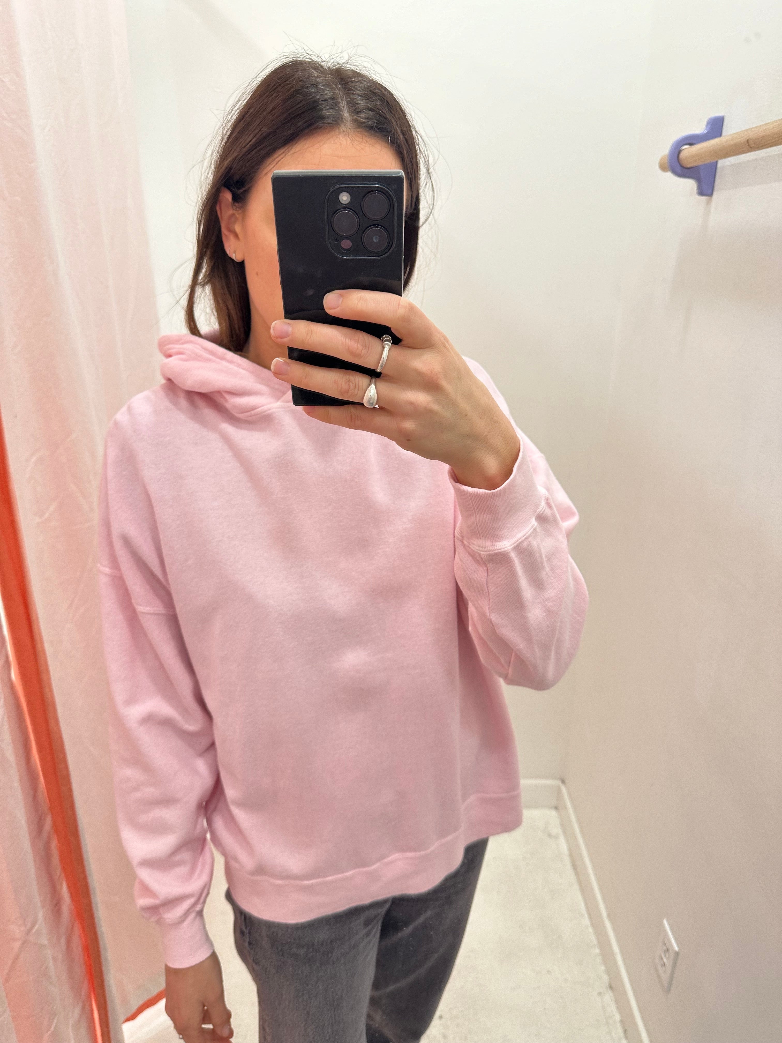 PIGMENT FRENCH TERRY HOODIE - PINK