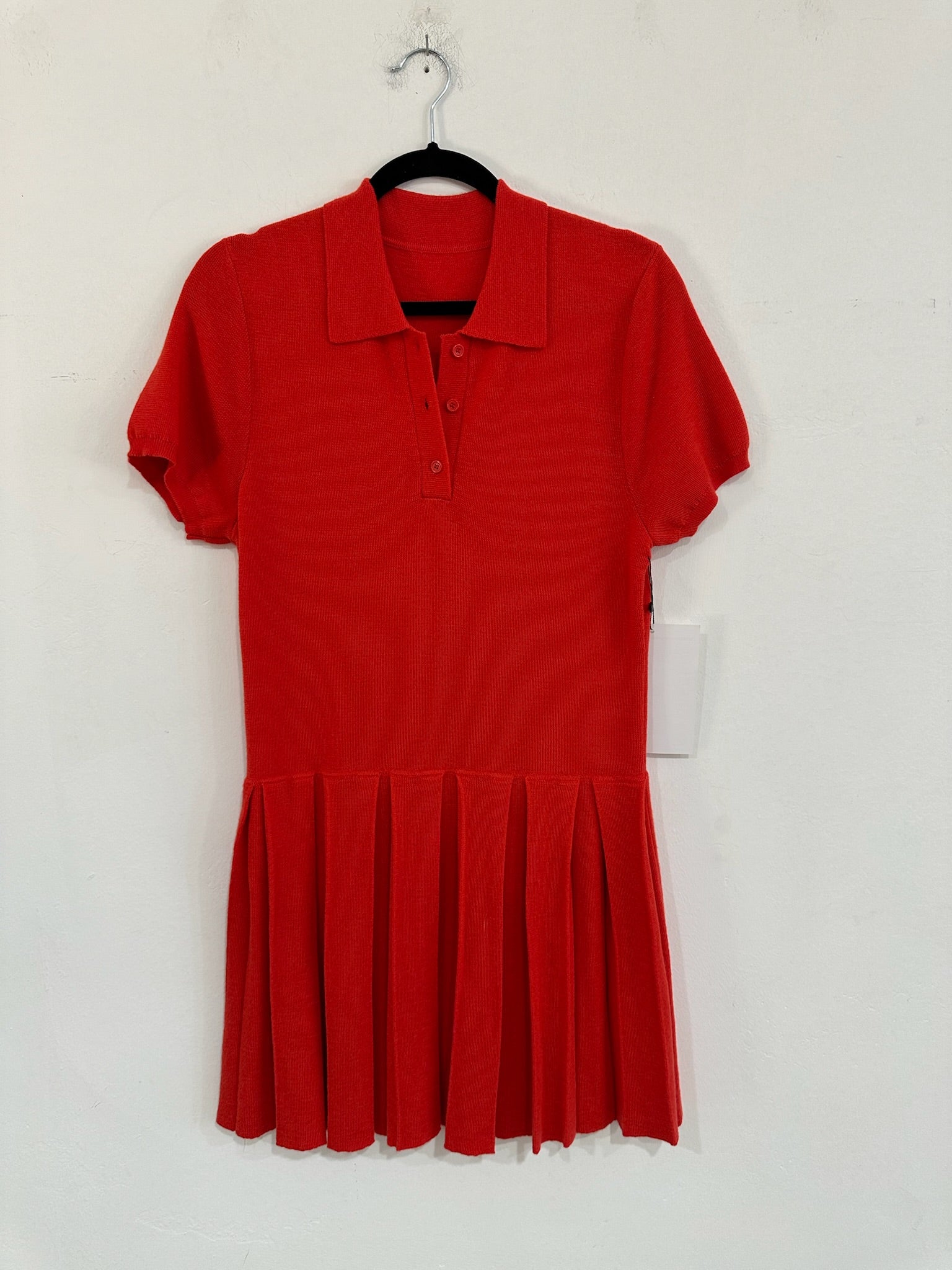 SAMPLE - POLO DRESS W/ PLEATS - POPPY
