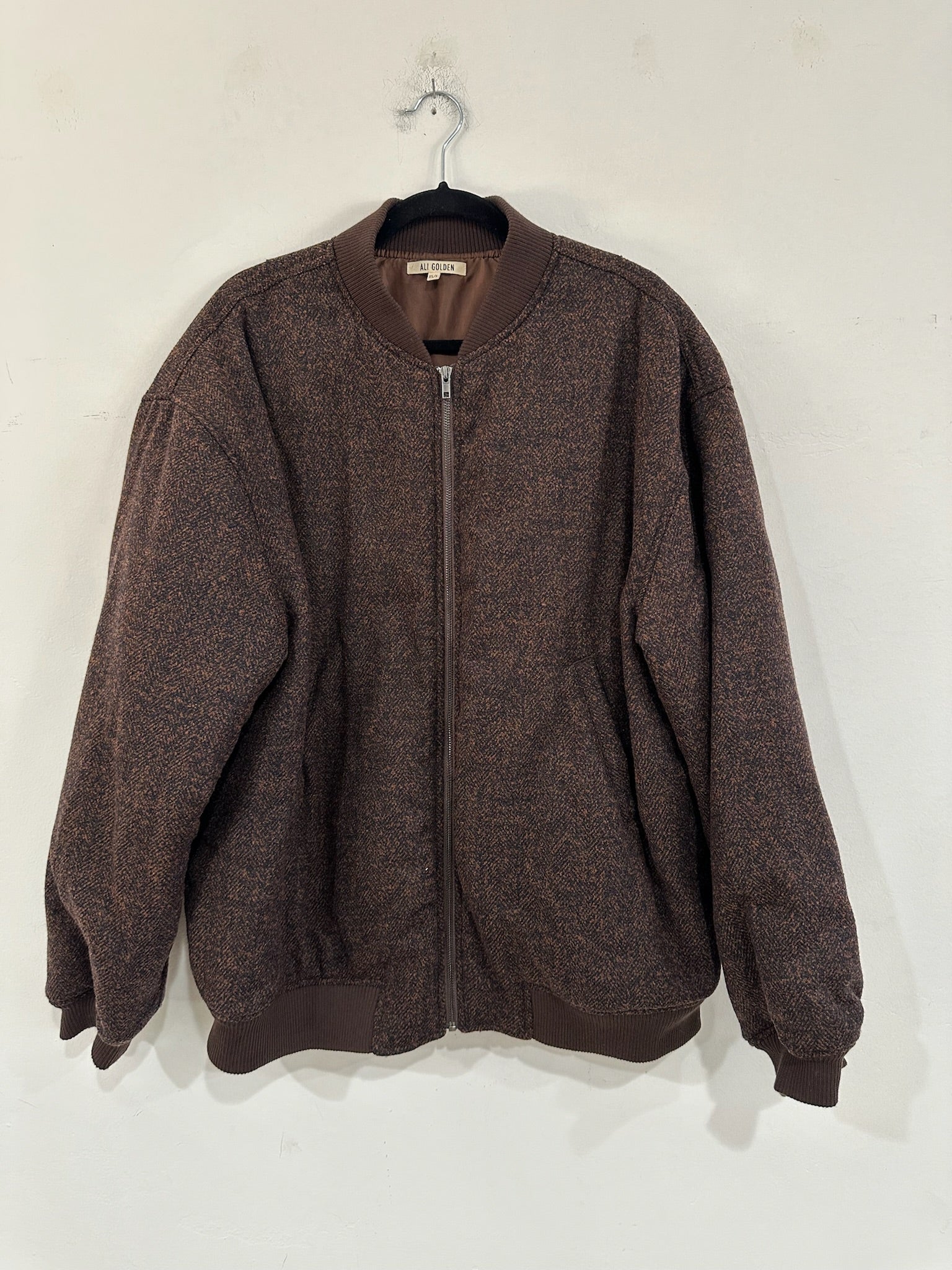 SAMPLE - OVERSIZED BOMBER JACKET - WOOL SPECKLE