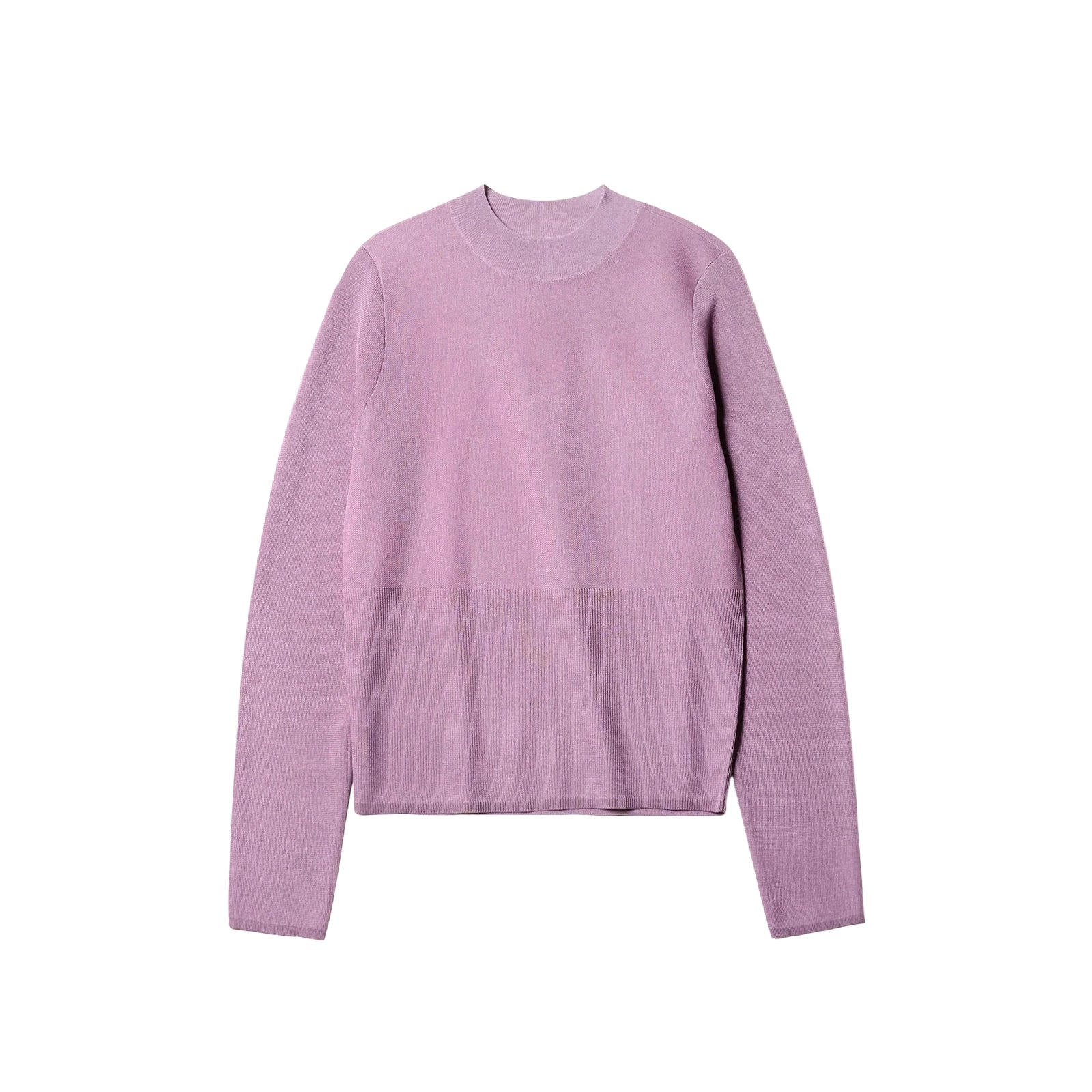 CLARITY SLIM CREW KNIT - MAUVE
