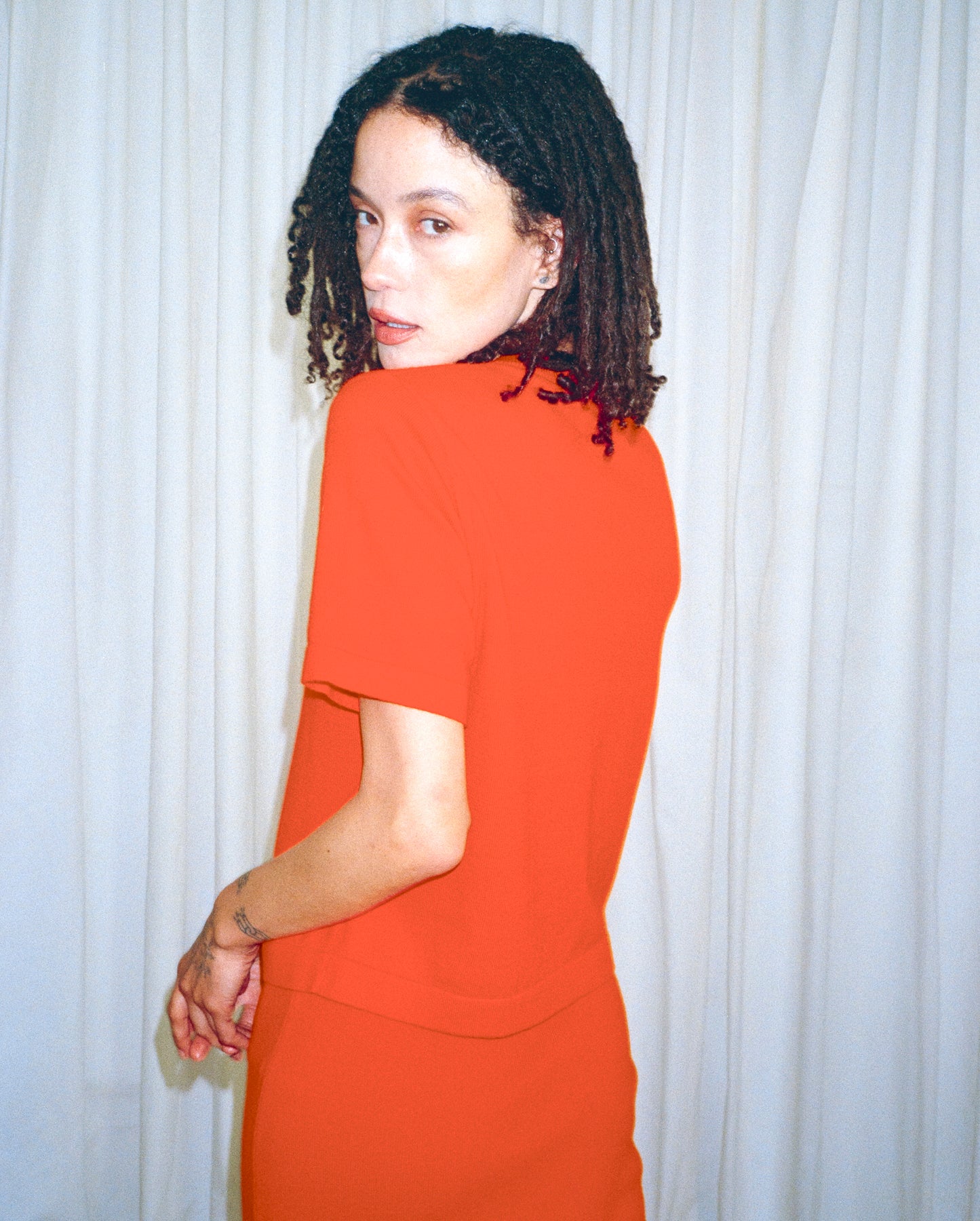 SPRING KNIT T-SHIRT - POPPY