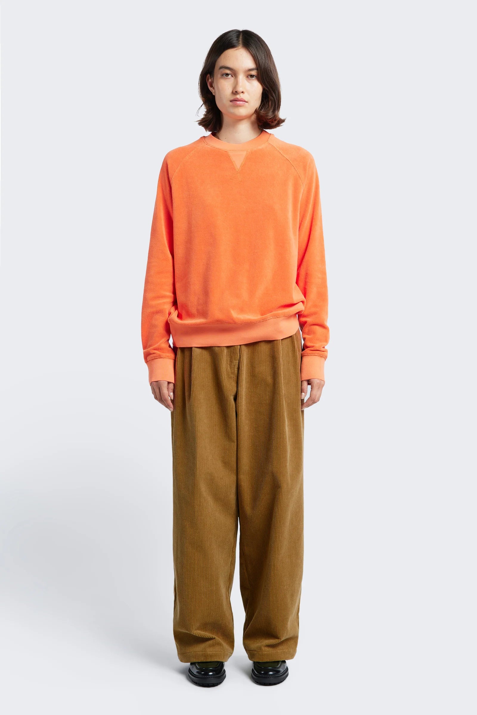 HERO TOWELLING SWEATER - TANGERINE