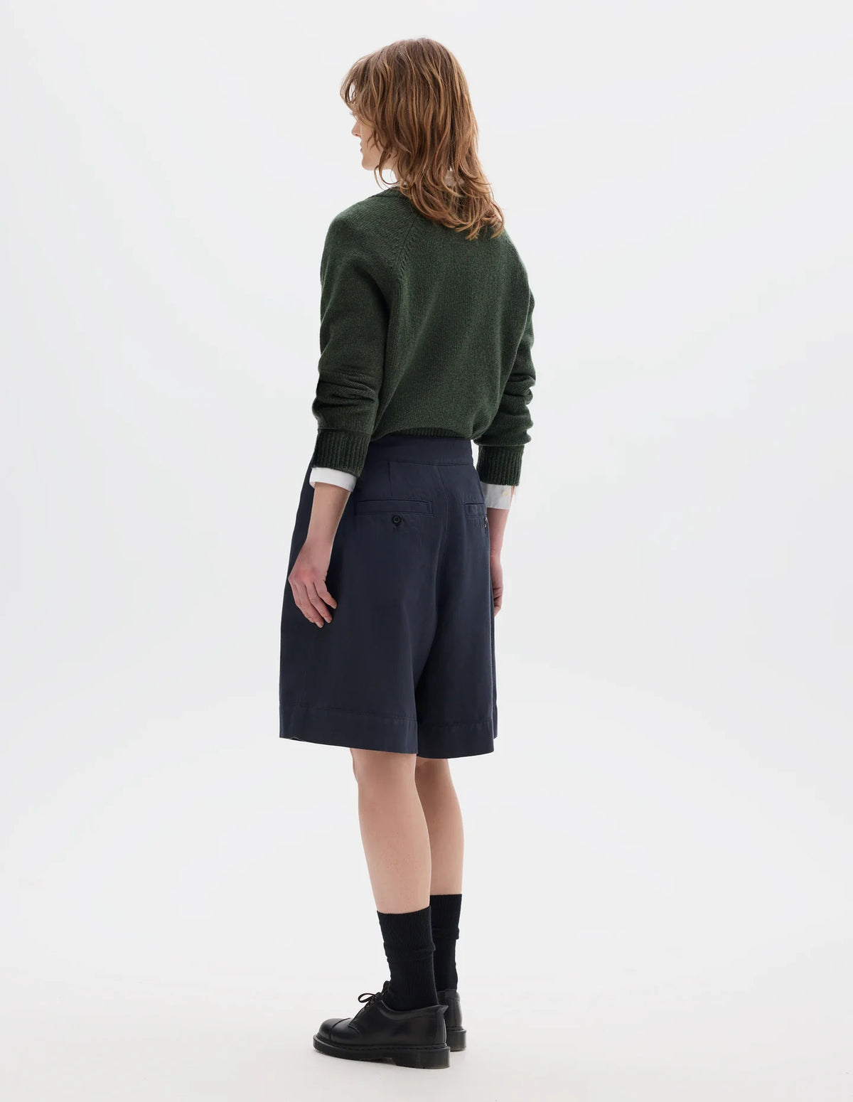 SPORT SKIRT COTTON LINEN TWILL - NAVY