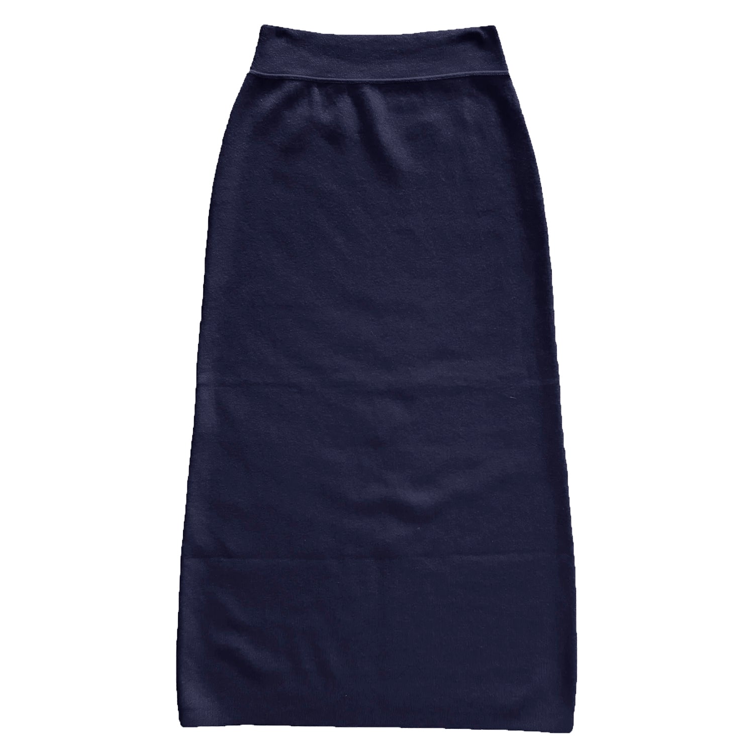 KNIT PENCIL MIDI SKIRT - DEEP NAVY