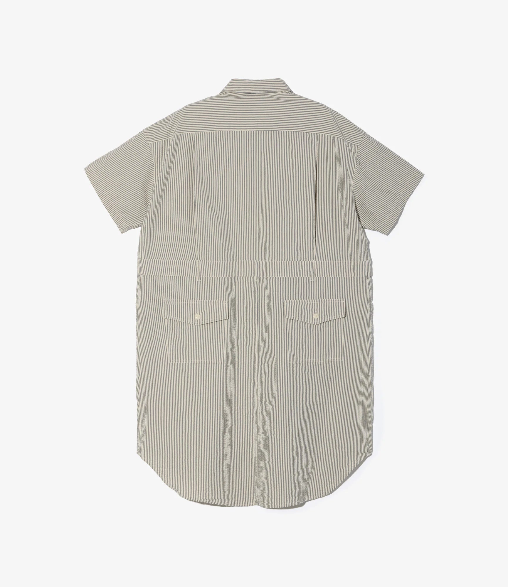 PREPARED DRESS - NAVY/NATURAL SEERSUCKER