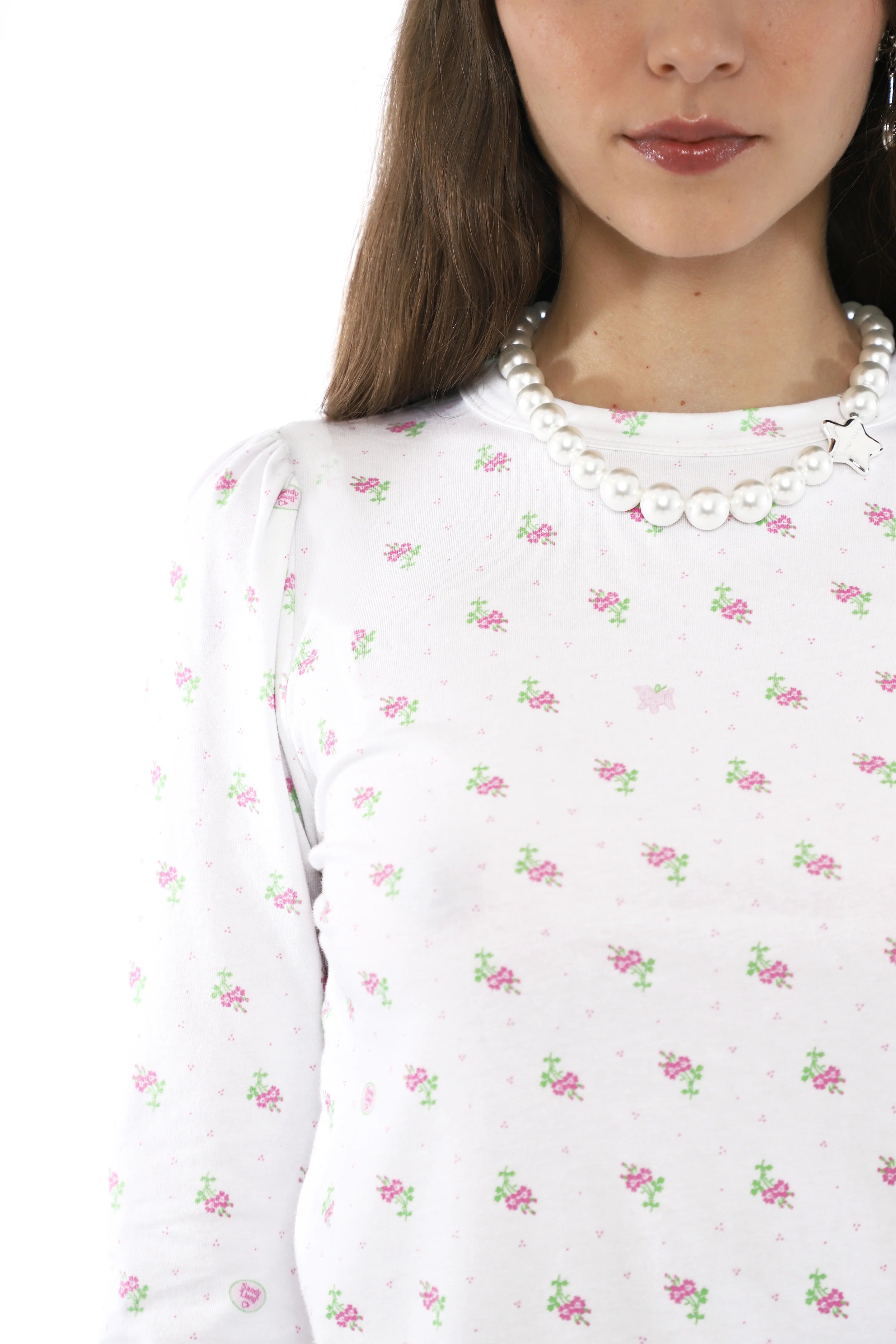 FLOWER NAP TOP - WHITE MULTI