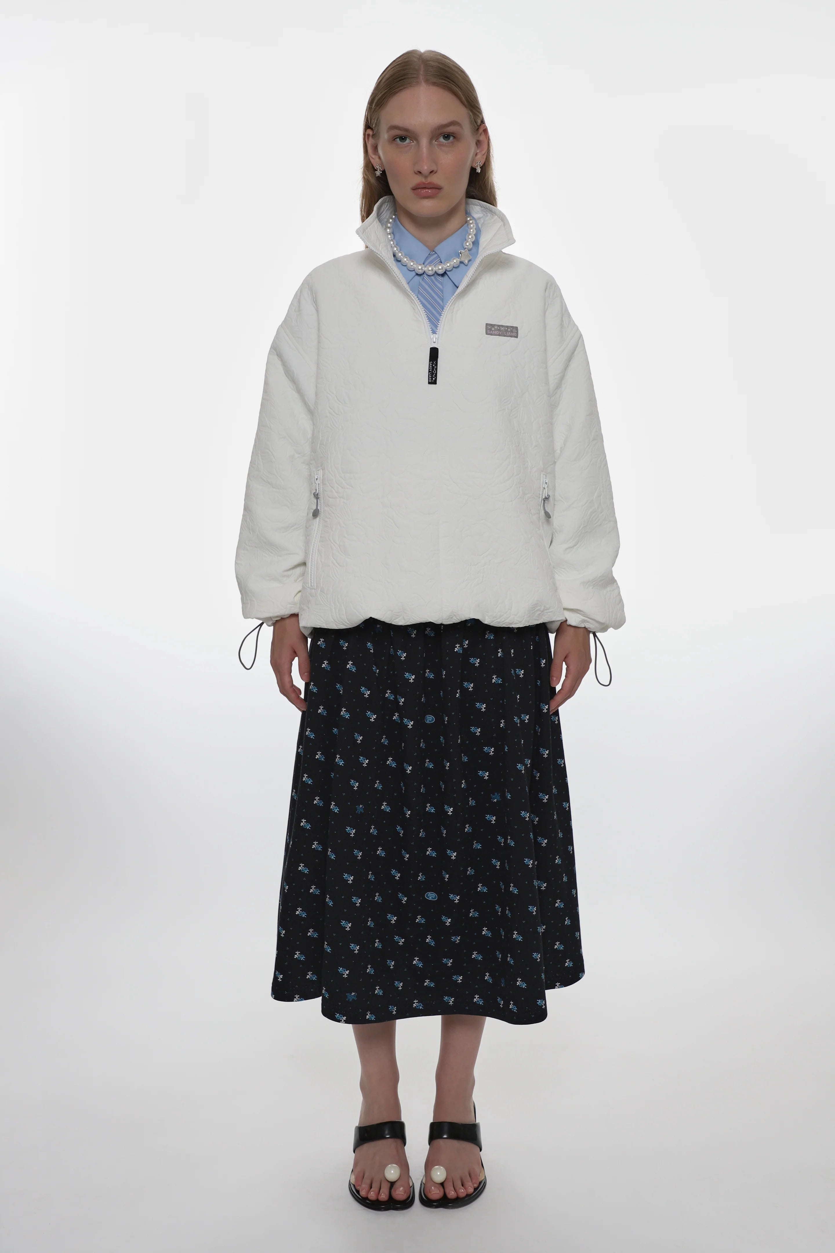HOUSTON SKIRT - NAVY MULTI