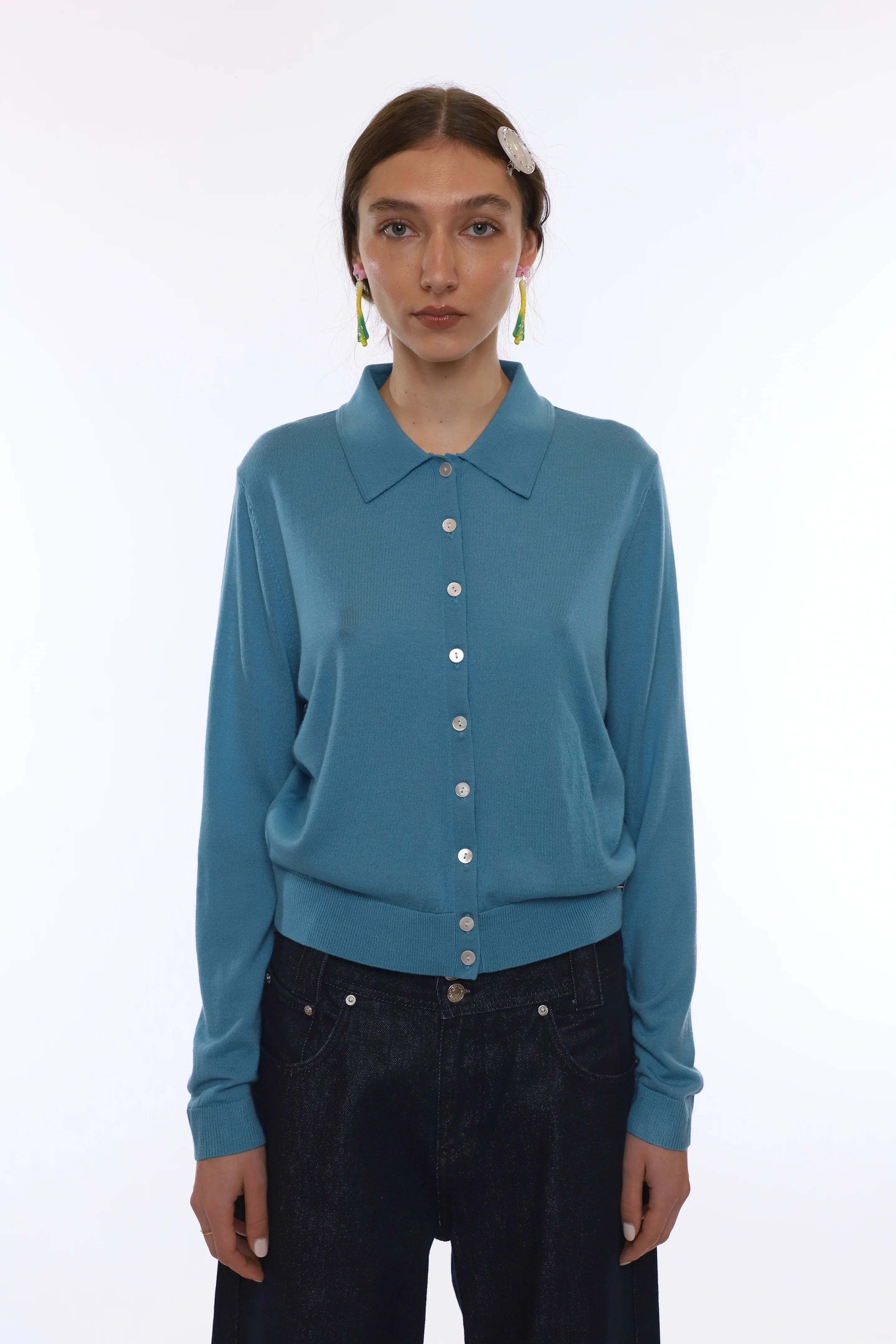 LEY CARDIGAN - CERULEAN