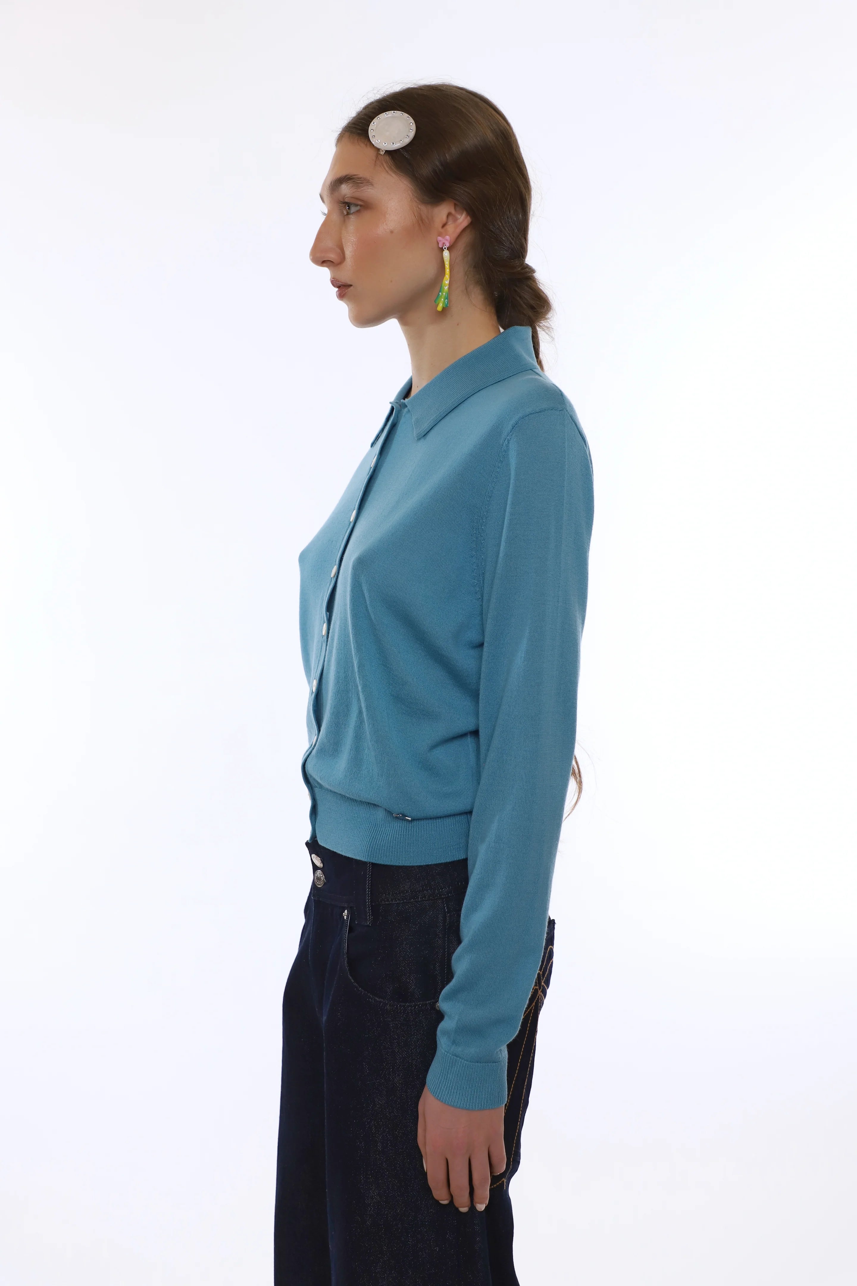 LEY CARDIGAN - CERULEAN