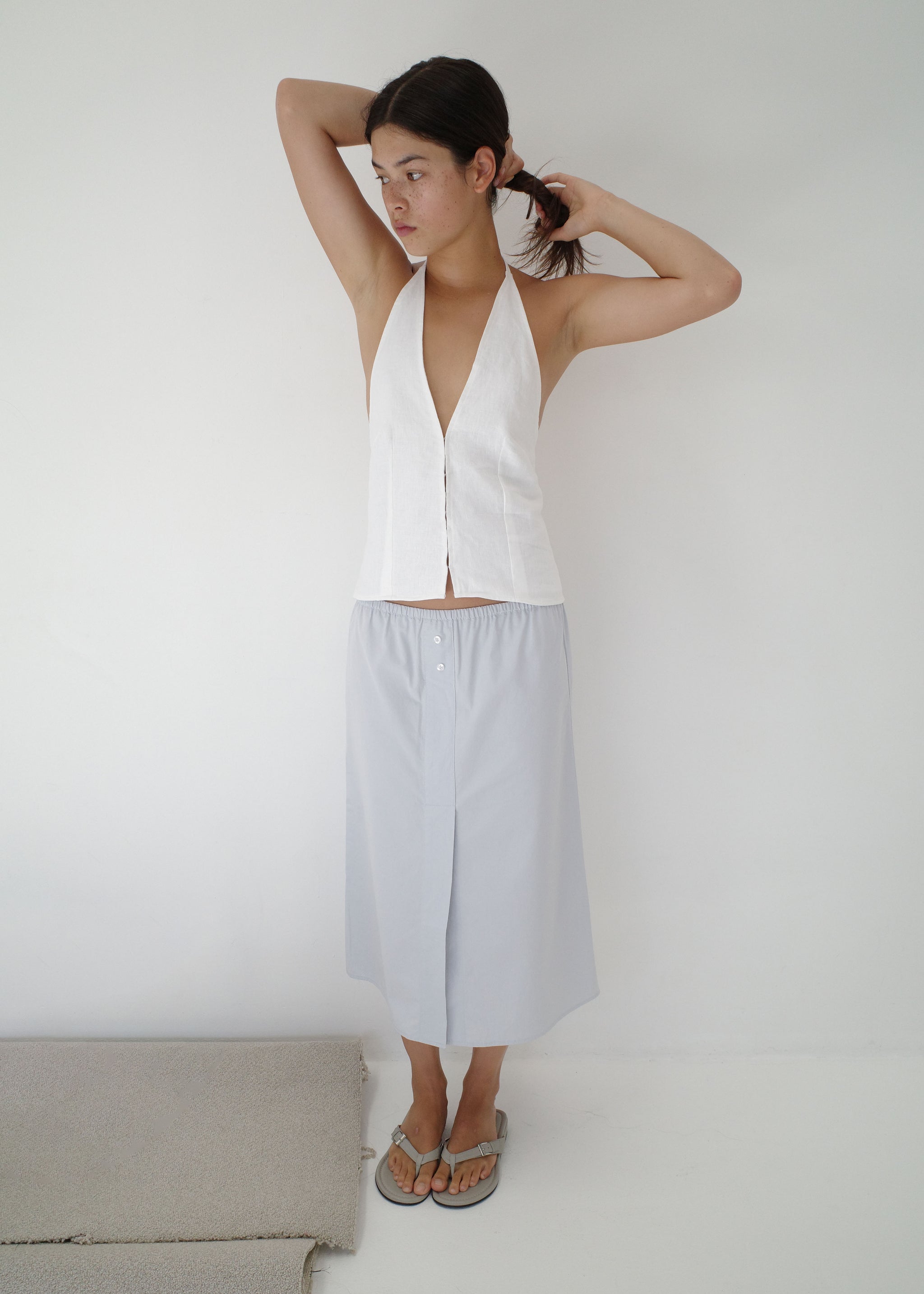OVERLAP SKIRT - BLUE