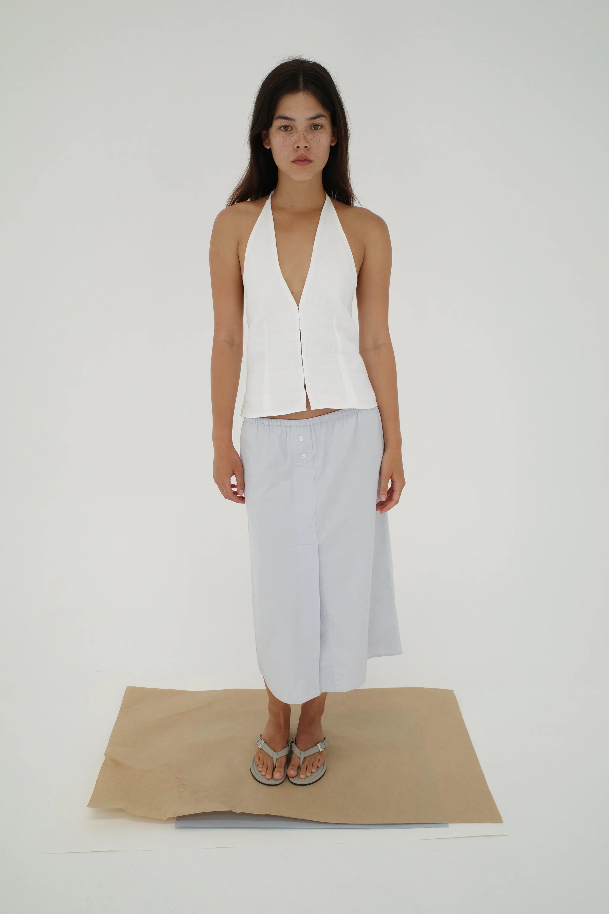 OVERLAP SKIRT - BLUE