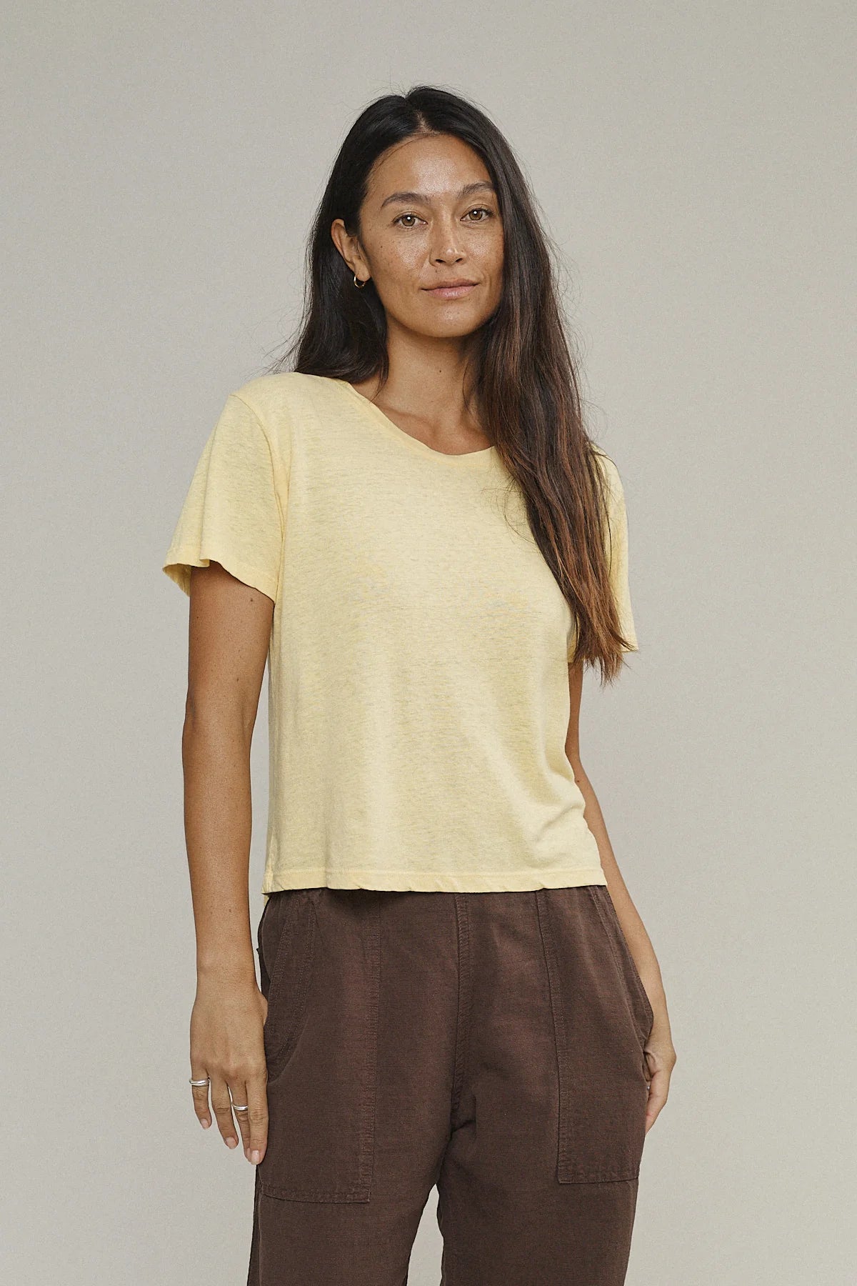 CROPPED LOREL TEE - DEEP TEAL