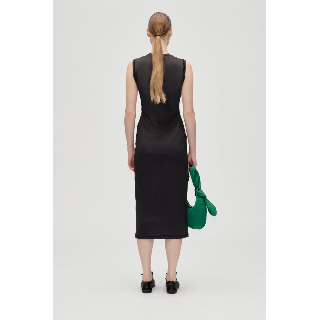 ELASTIC TANK CREWNECK DRESS - MELTING FLOWERS