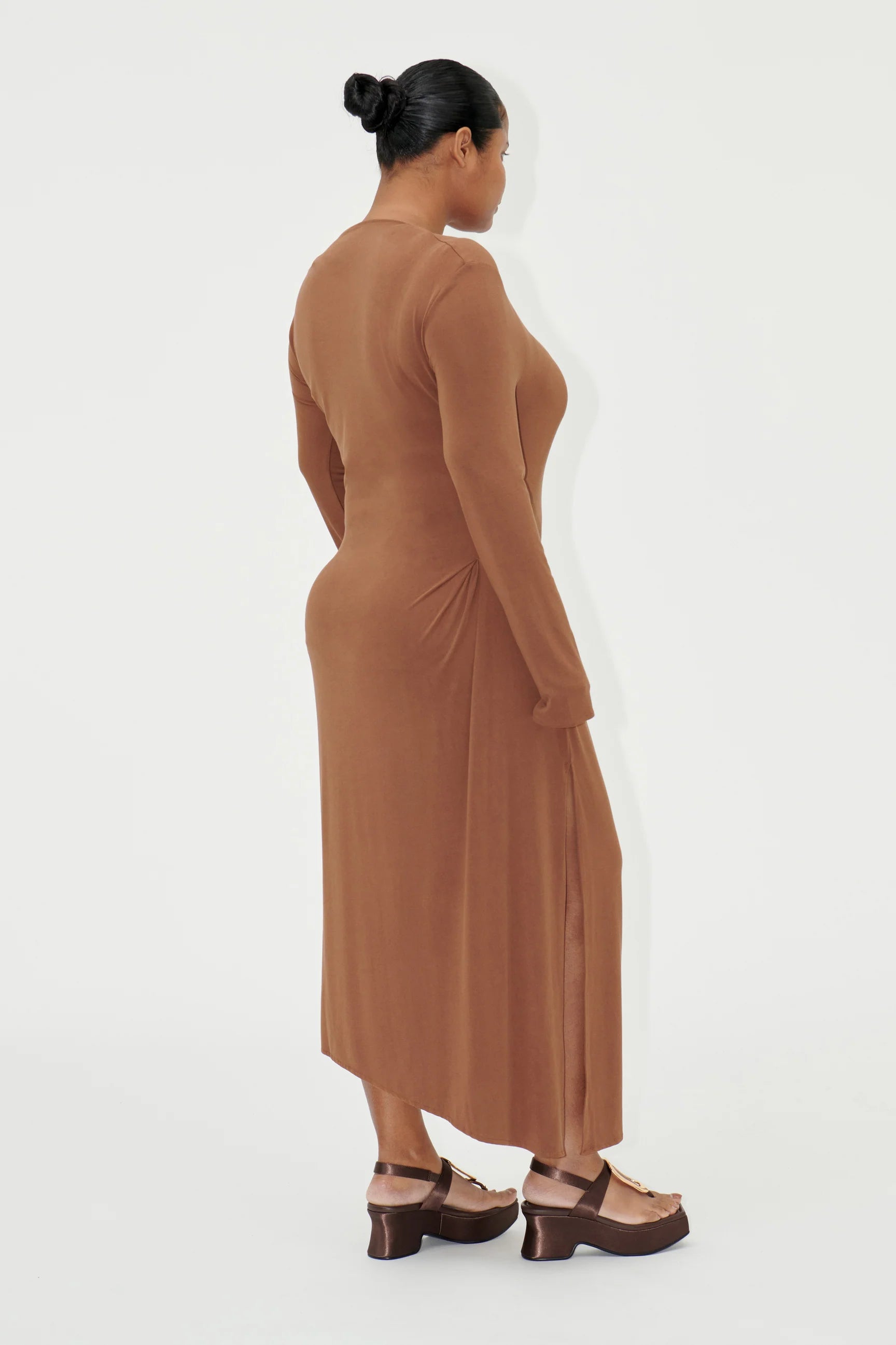 ALYA DRESS - BROWN