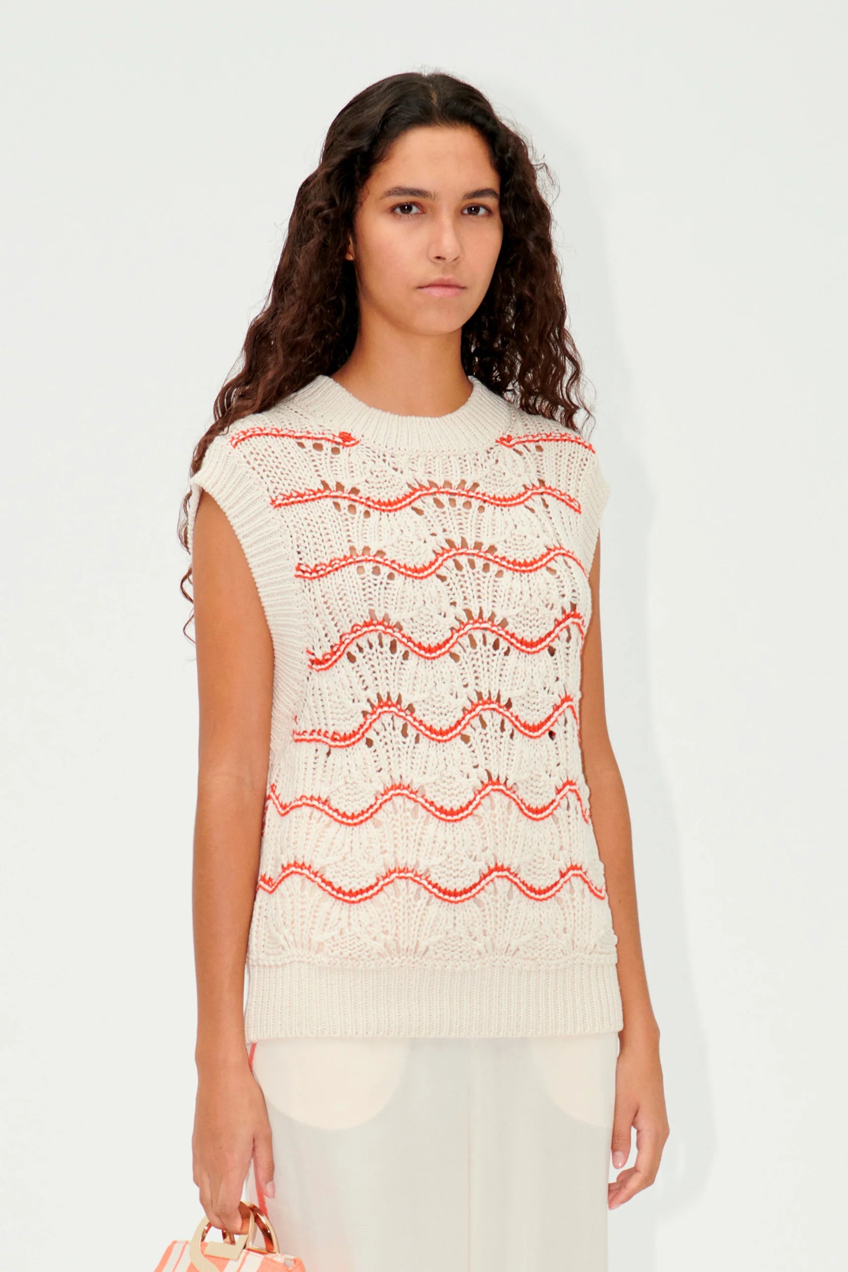 ASGER SWEATER - ORANGE WAVES