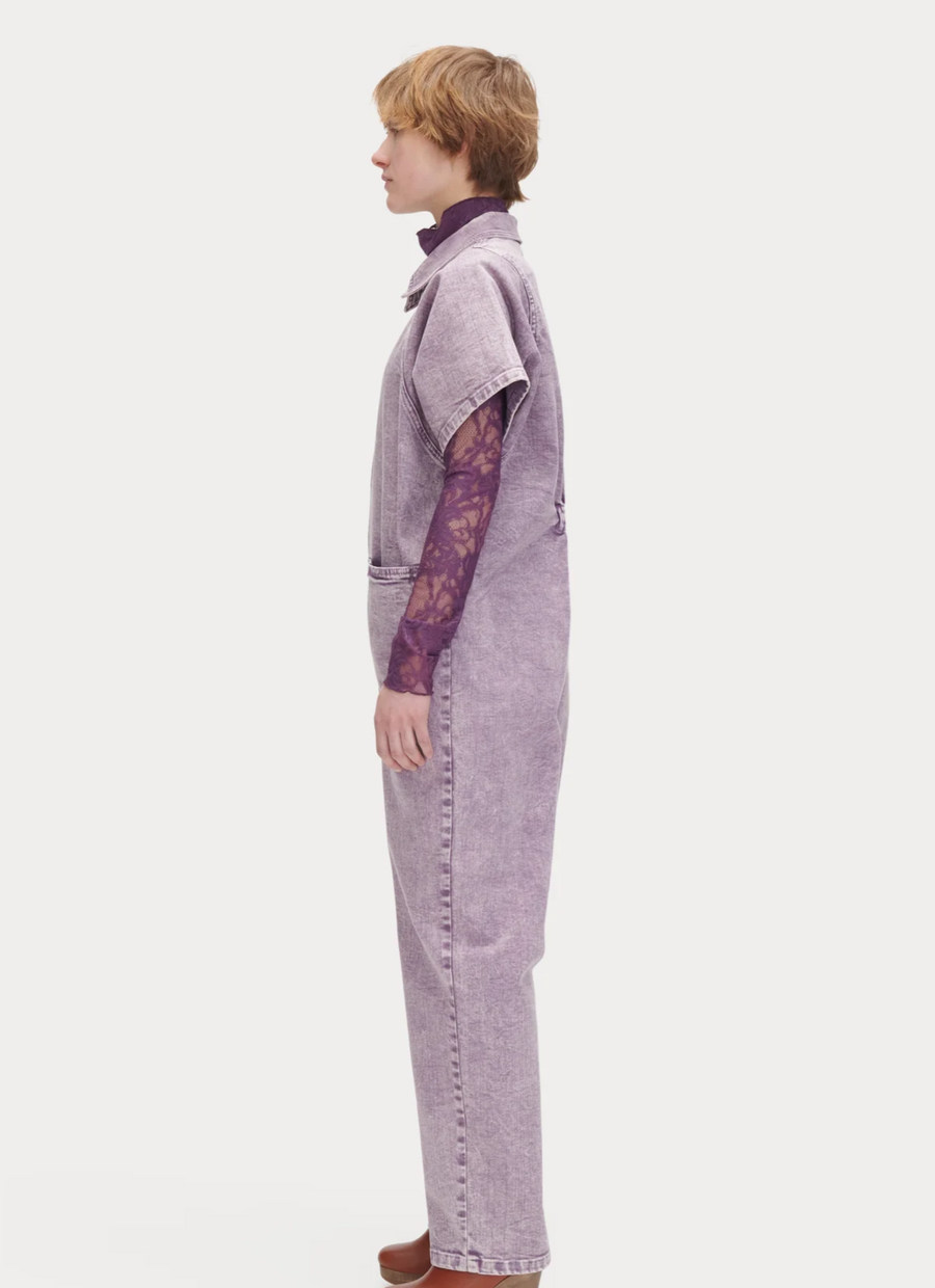 BARRIE JUMPSUIT, ACID POMONA DENIM - LILAC