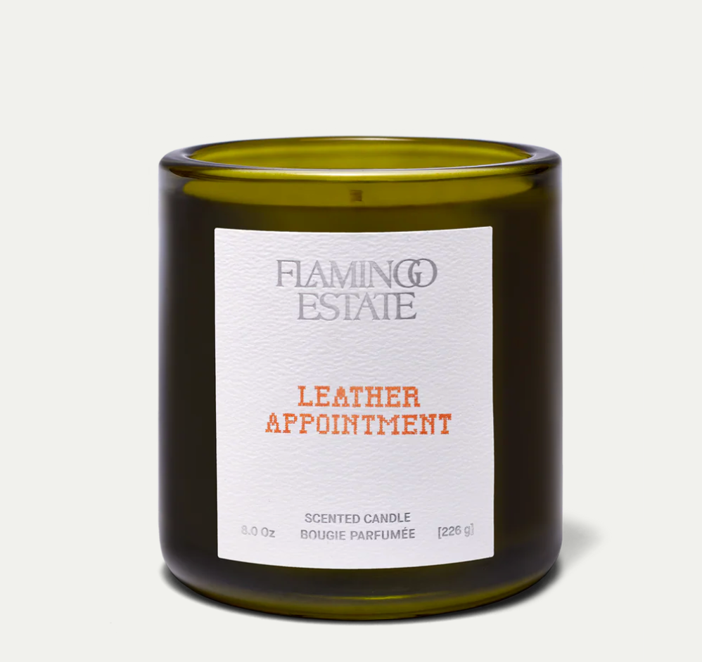LEATHER APPOINTMENT CANDLE - 8 0Z