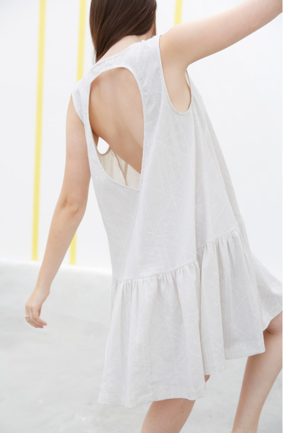 SAMPLE - CUT OUT MIDI DRESS - WHITE