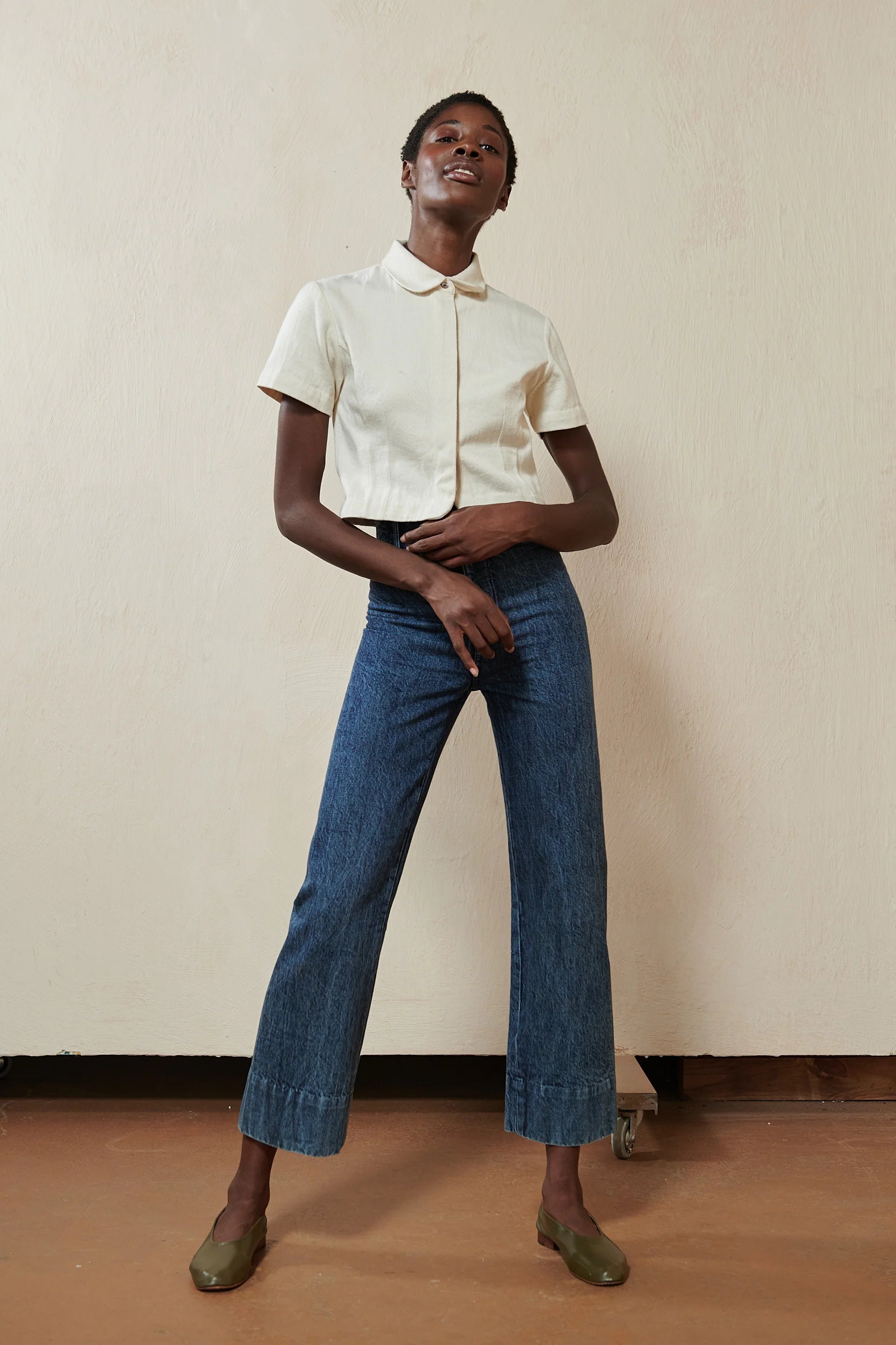 SEBASTIAN TOP - BONE DENIM