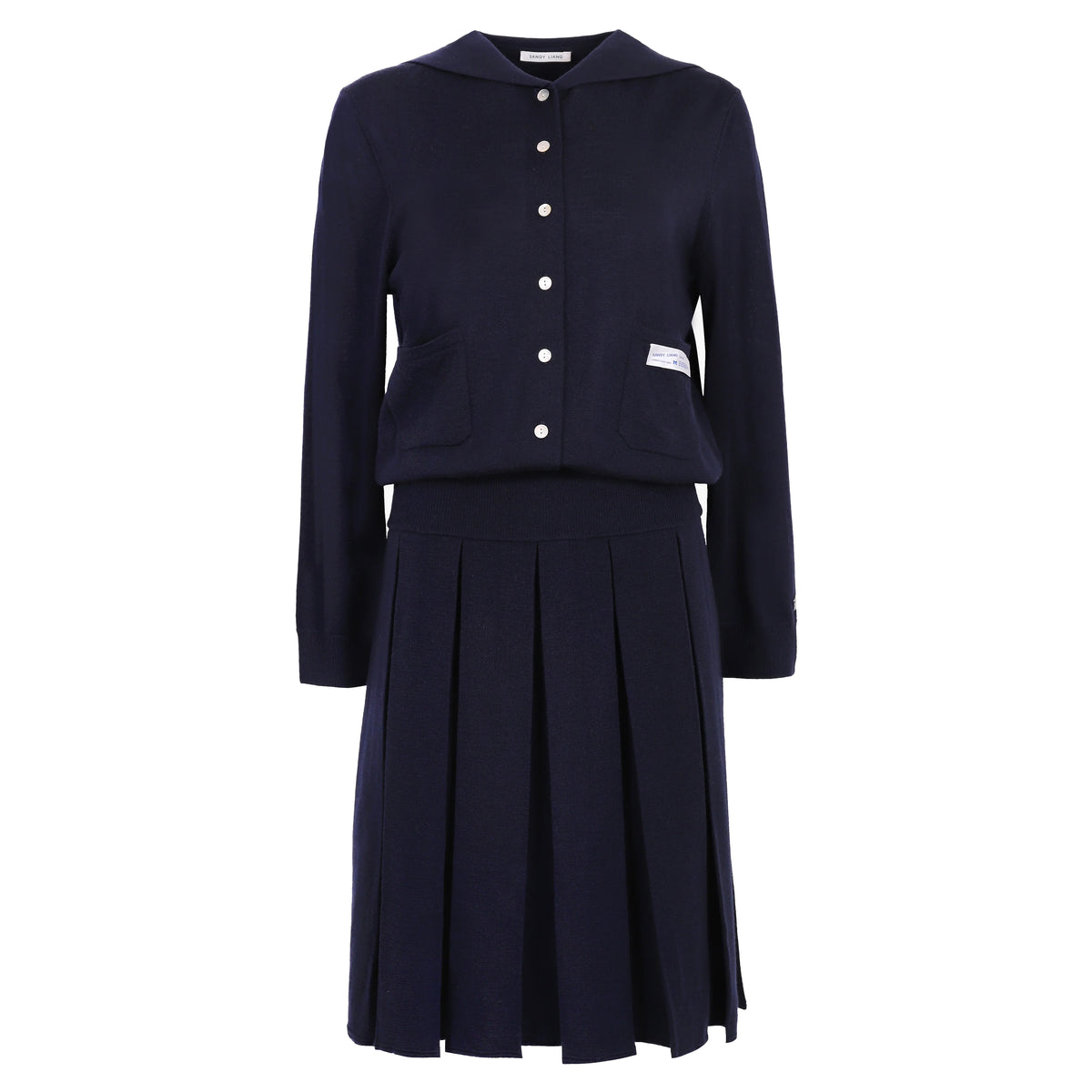SHORTCAKE KNIT DRESS - NAVY