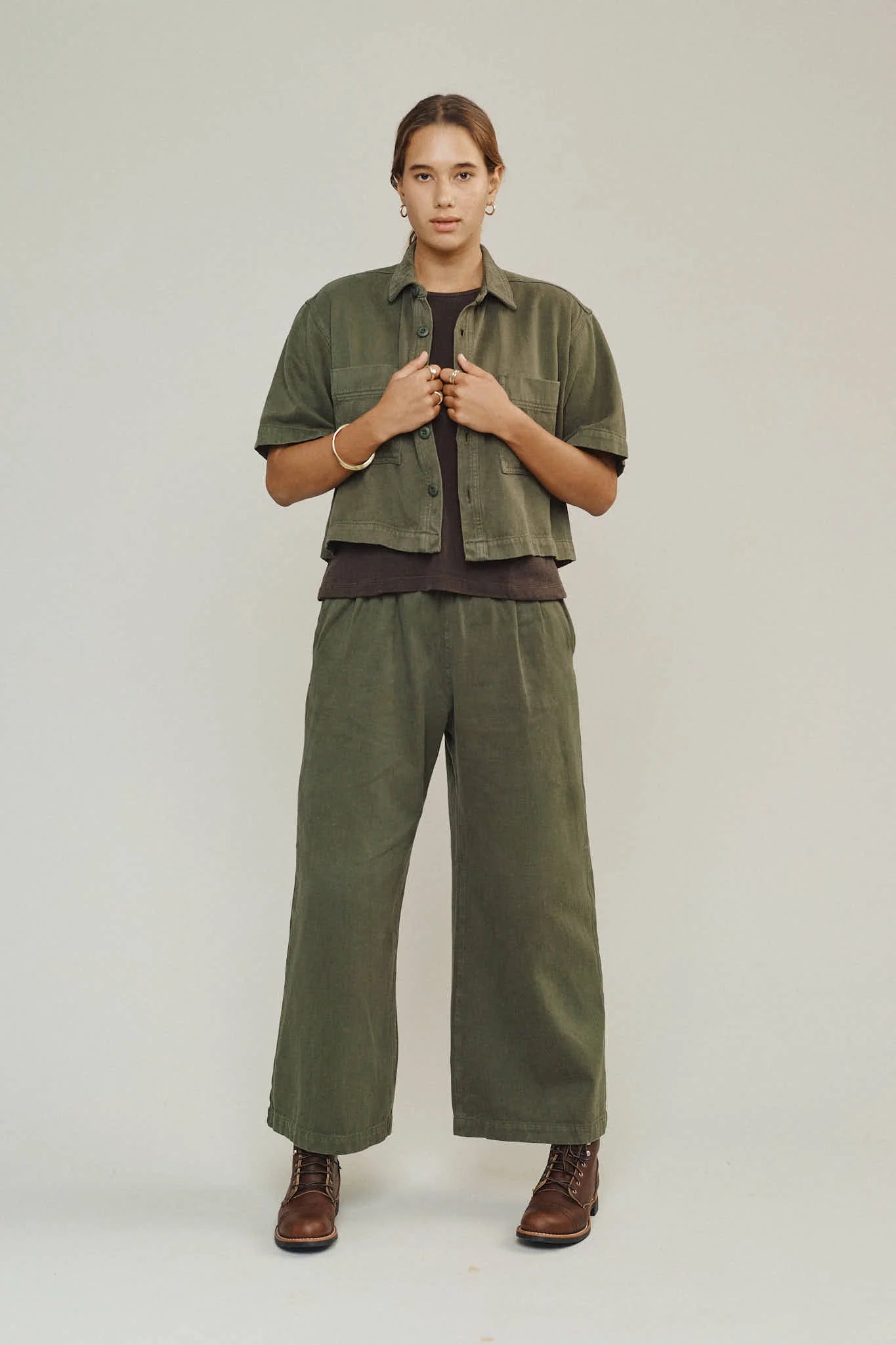 PHINNEY TWILL SHIRT - AGAVE GREEN