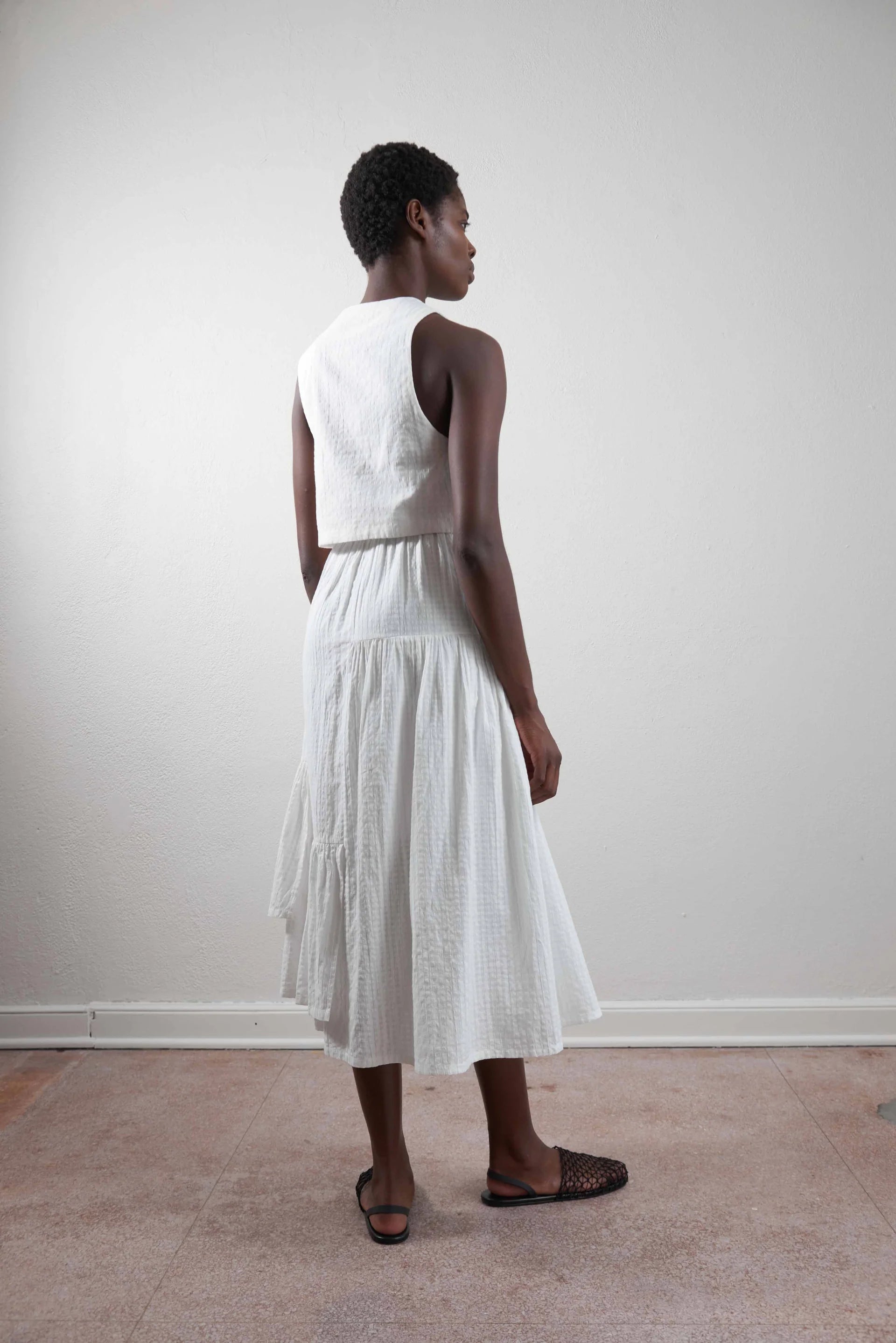 TAHINI TOP - SALT GINGHAM