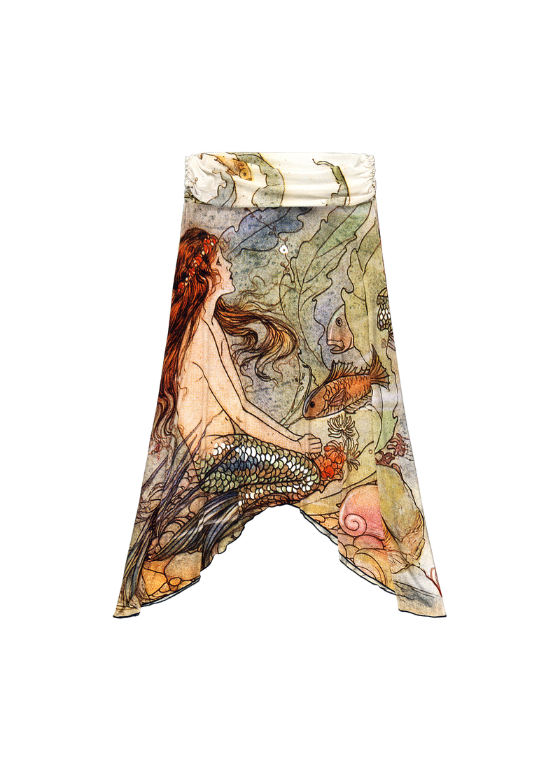 URSULA CONVERTIBLE TUBE DRESS - WATERCOLOR MERMAID