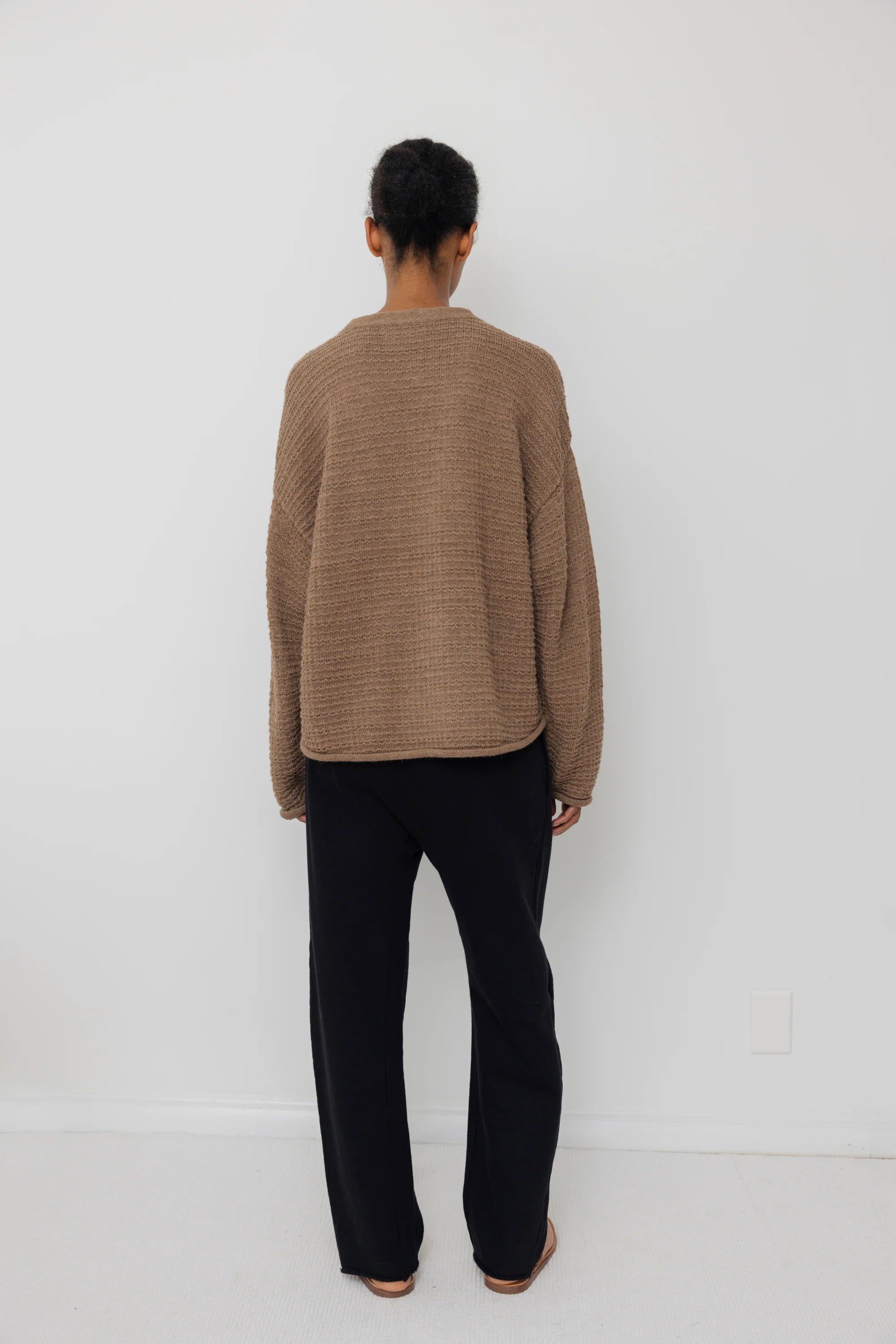 THERMAL SWEATER - CAMEL