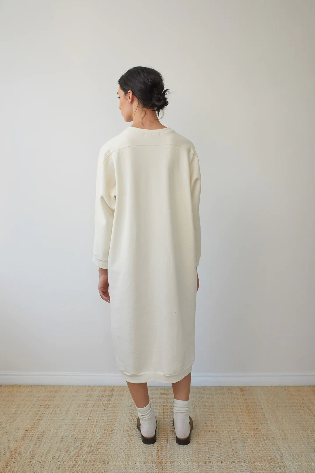 SWEATSHIRT DRESS - NATURAL